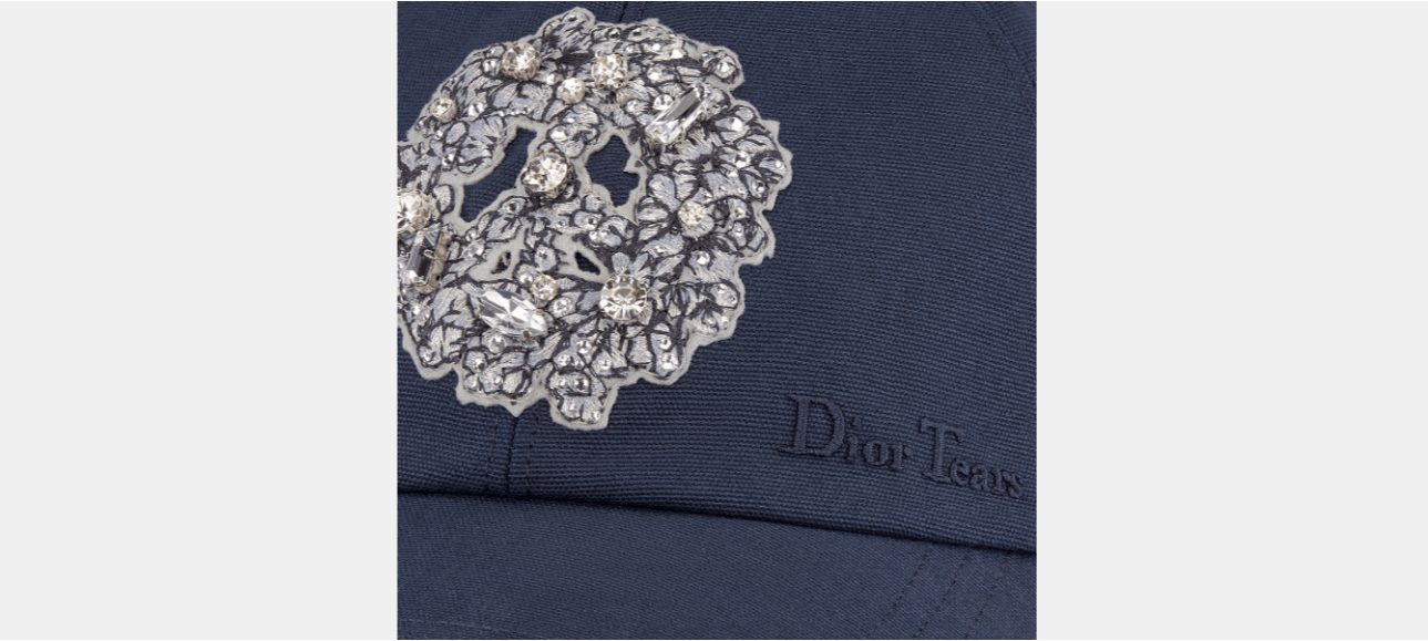 DENIM TEARS × Dior o1w1db10624 Size: OS / Baseball Cap in Navy Blue & White Size ONE SIZE - 7 Thumbnail