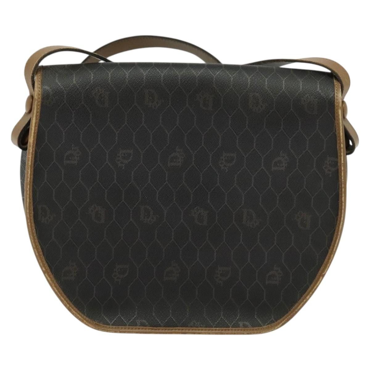 Dior DIOR Honeycomb Canvas Shoulder Bag Pvc Leather Black Brown Size ONE SIZE - 3 Thumbnail