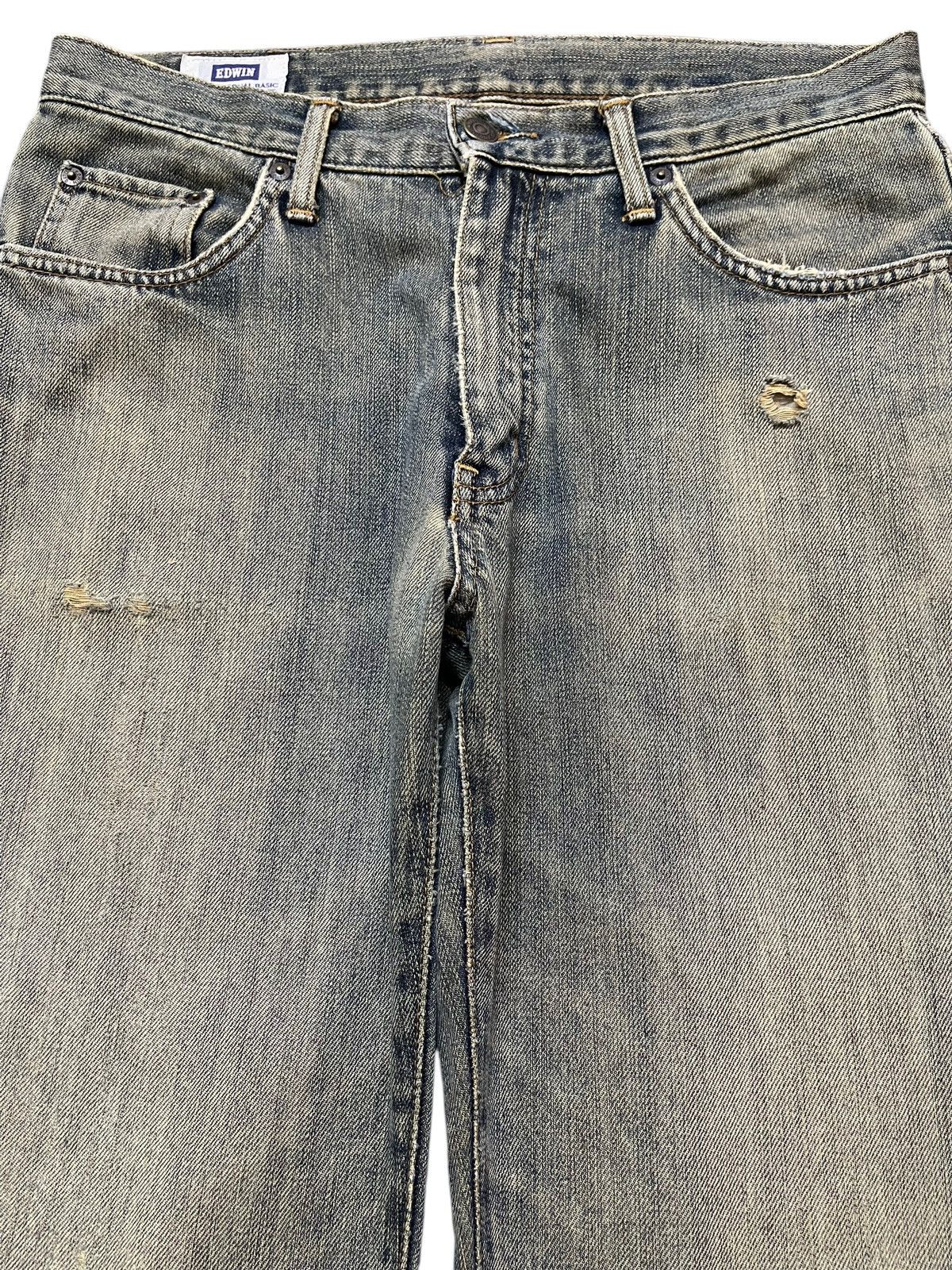 Edwin Vintage Edwin Faded Wash Distressed Loose Jeans Size US 32 / EU 48 - 3 Thumbnail