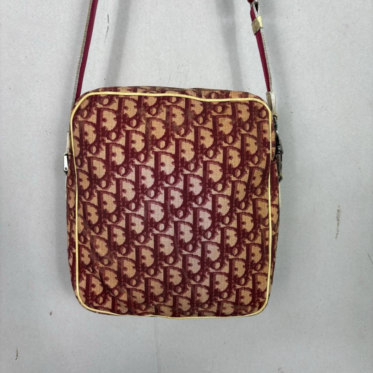 Dior Dior Vintage Trotter Messenger Bag No 2 Burgundy Galliano Size ONE SIZE - 4 Thumbnail