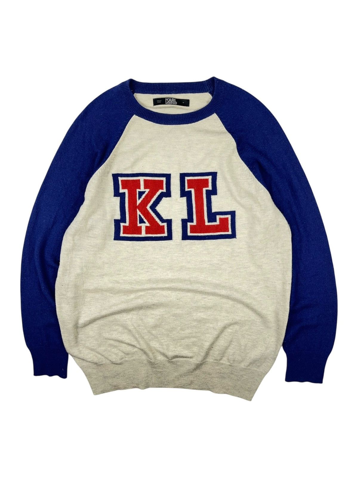 Karl Lagerfeld Karl Lagerfeld Big Logo “KL” Wool Sweater Size US M / EU 48-50 / 2 - 1 Thumbnail
