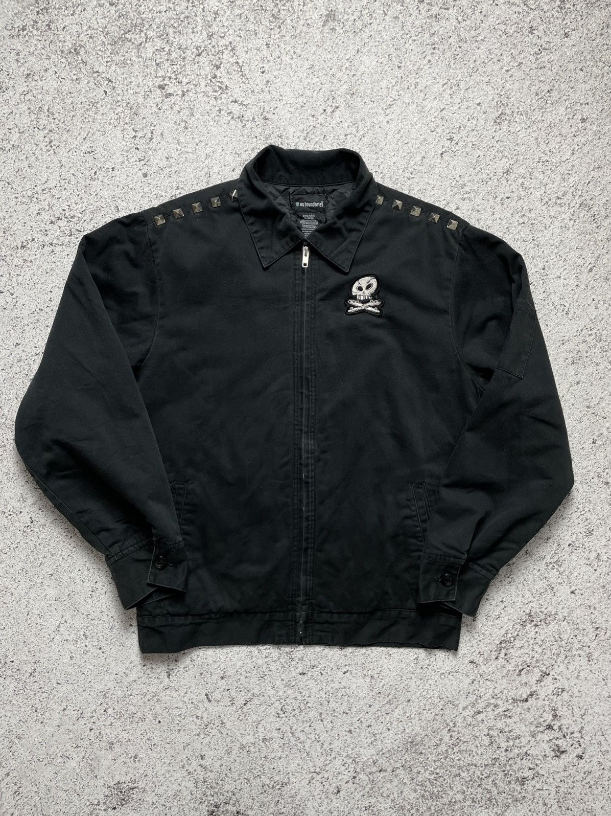 Other 2000s No Boundaries - Skull Punk Studded Work Jacket USA Size US S / EU 44-46 / 1 - 1 Thumbnail