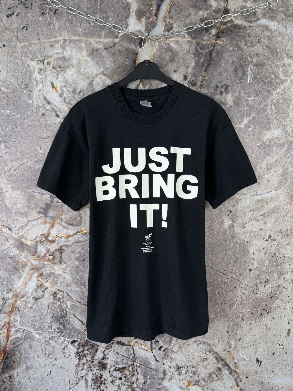 Men’s WWE The Rock Just Bring It ! T-Shirt Vintage Wrestling