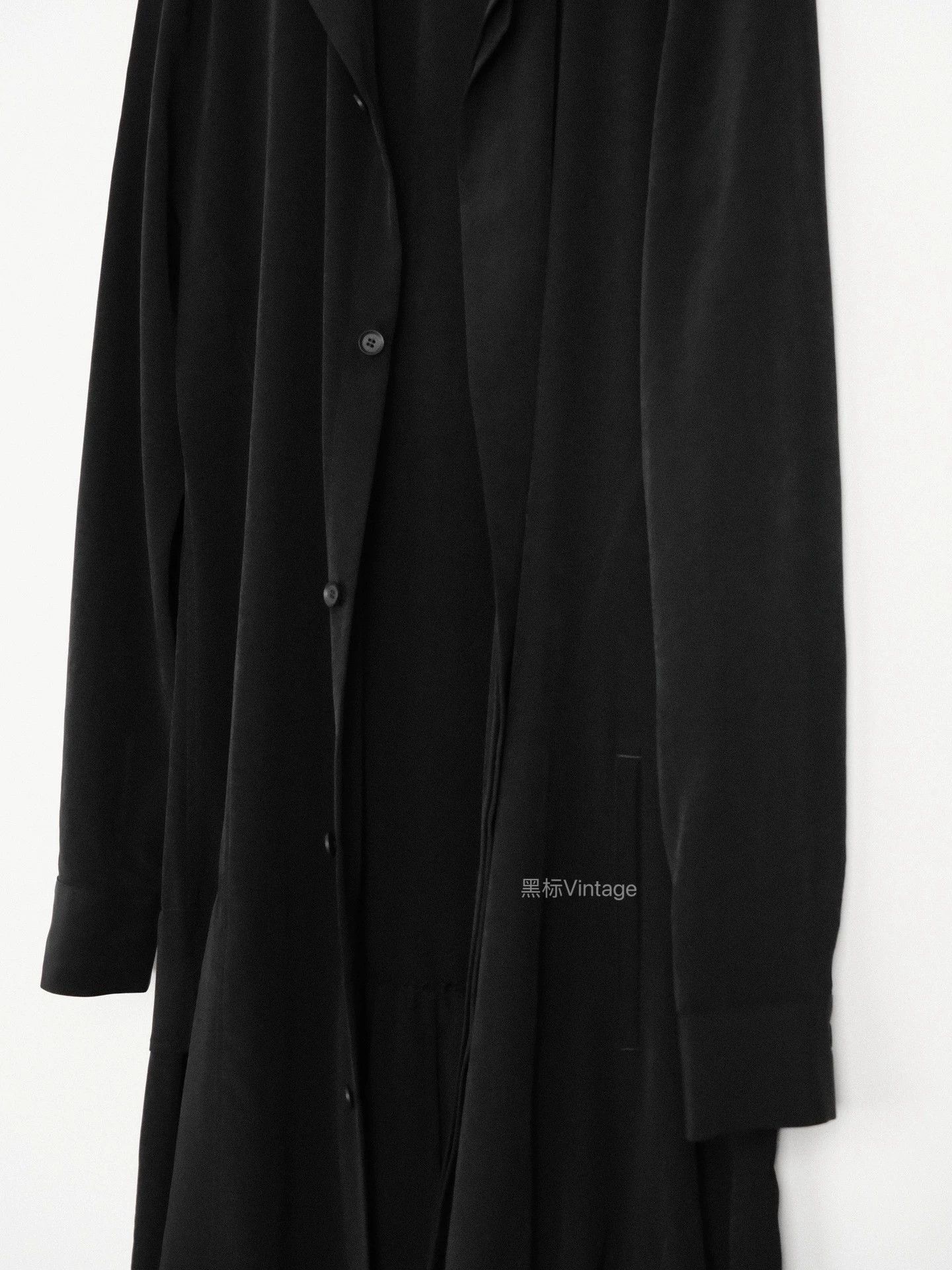 Yohji Yamamoto Yohji Yamamoto 25aw Vintage Triacetate Asym Shirt Dress Size S / US 4 / IT 40 - 5 Thumbnail
