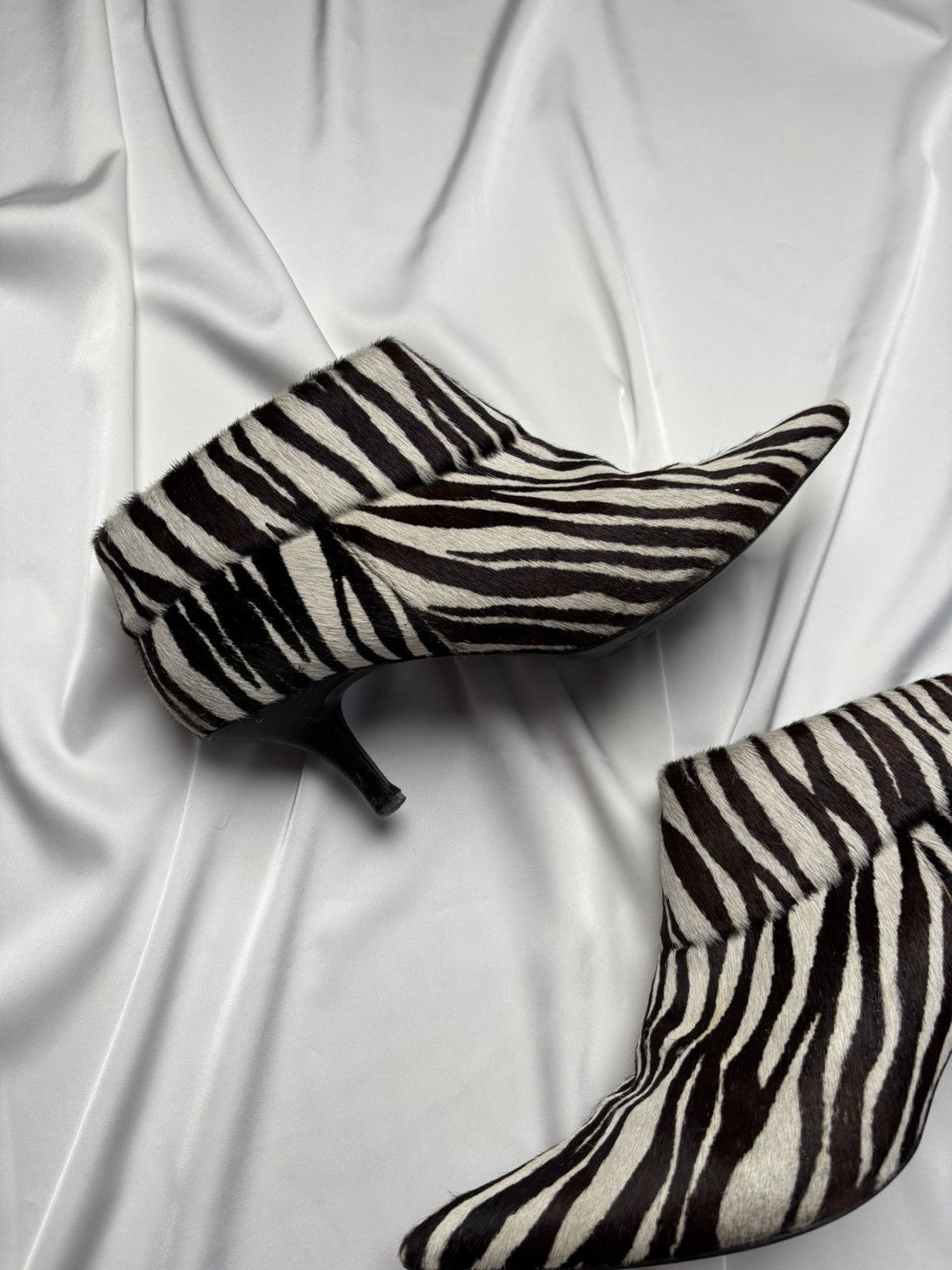 Vintage Vintage hairy zebra print heels shoes Size US 10 / IT 40 - 3 Thumbnail