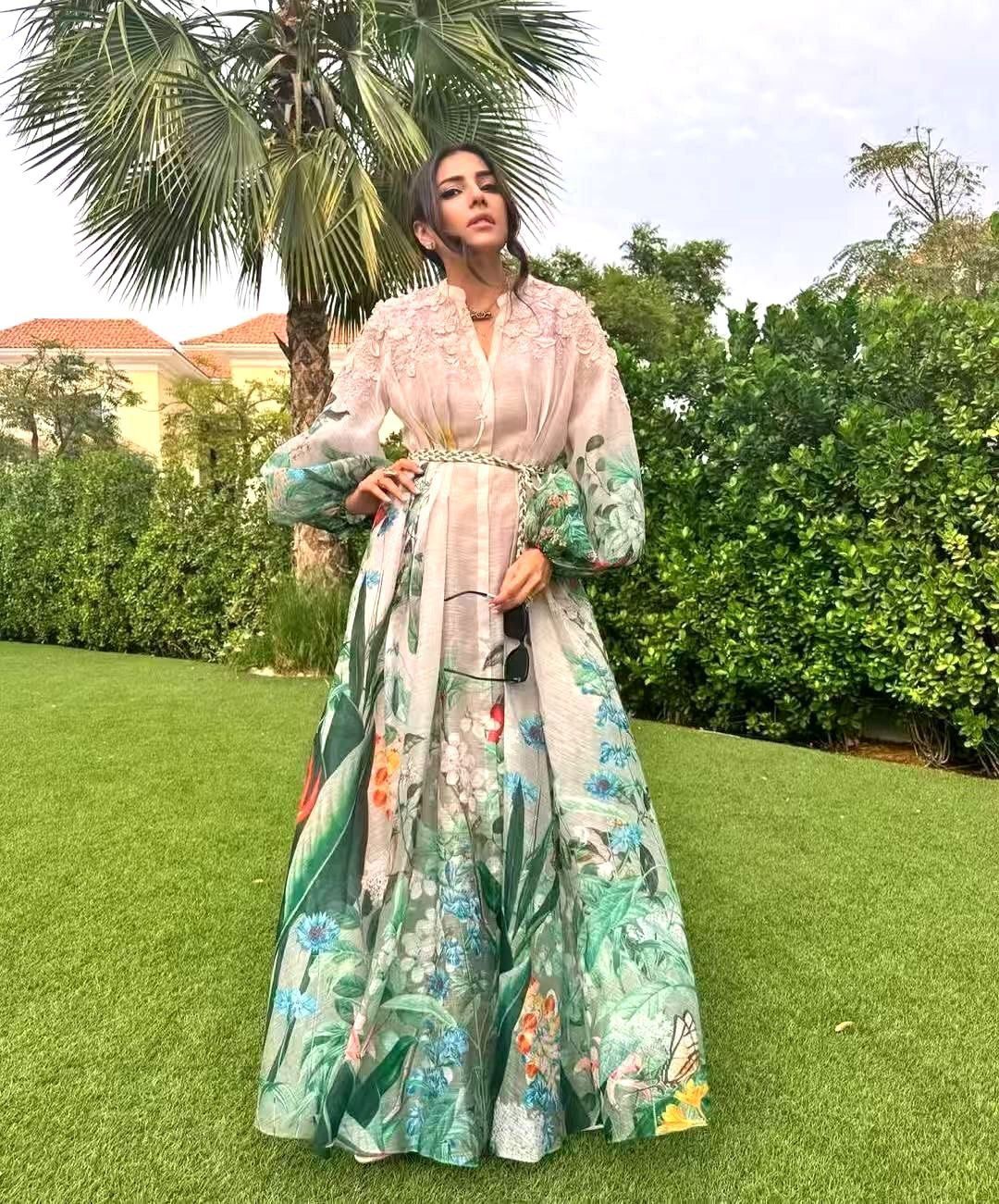 Zimmermann Zimmermann Green Floral Maxi Dress with inner dress| pockets Size XL / US 12-14 / IT 48-50 - 1 Thumbnail