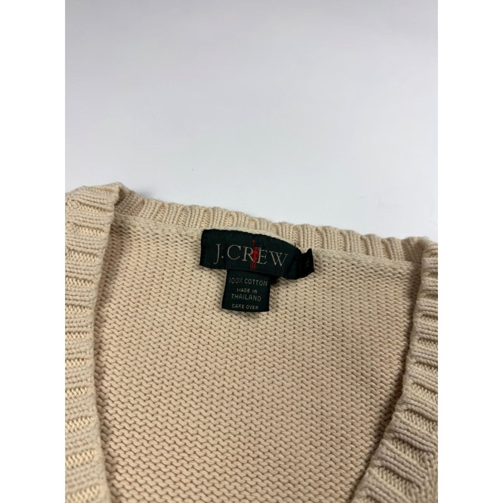 J.Crew VINTAGE J Crew Sweater Vest Men’s Size XL Ivory Beige Oarsman Vtg V-neck Size US XL / EU 56 / 4 - 4 Thumbnail