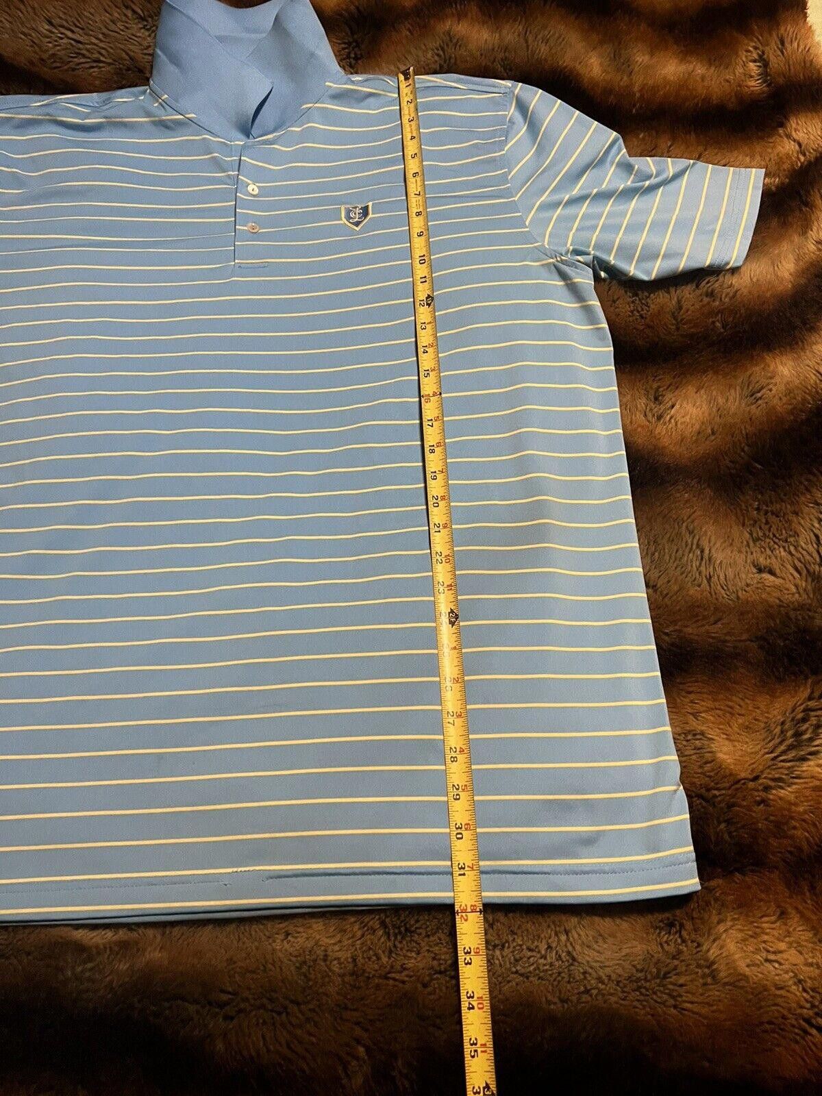 Peter Millar Peter Millar Summer Polo Shirt - XL - Light Blue Striped Size US XL / EU 56 / 4 - 5 Thumbnail