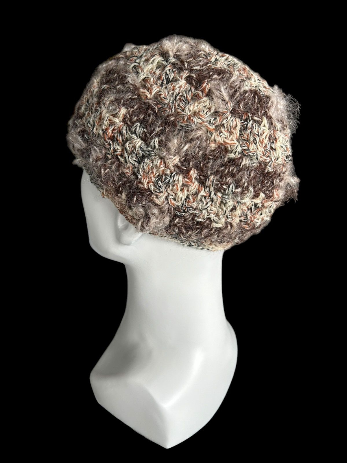 Japanese Brand × Kapital × Vintage Crochet Knitted Handmade Hairy Beanie Hats☠️☠️ Size ONE SIZE - 2 Thumbnail