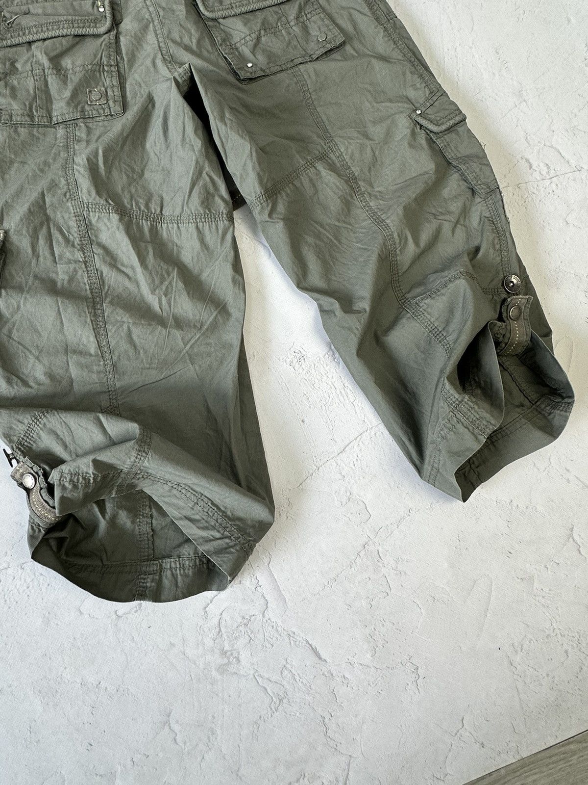 If Six Was Nine × Japanese Brand × Vintage Y2K Vintage Cargo Khaki Breeches Size 27" / US 4 / IT 40 - 7 Thumbnail