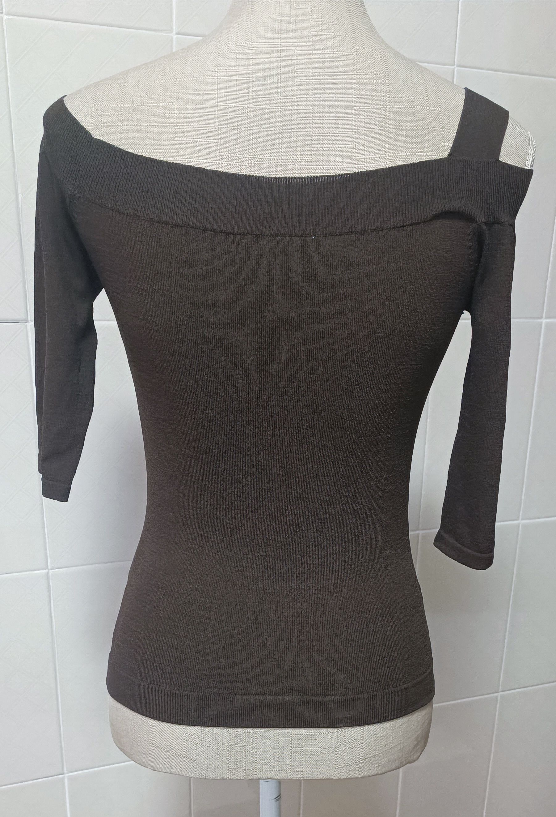 Jean Paul Gaultier Chocolate brown top with yellow and red rhinestones Size S / US 4 / IT 40 - 21 Thumbnail