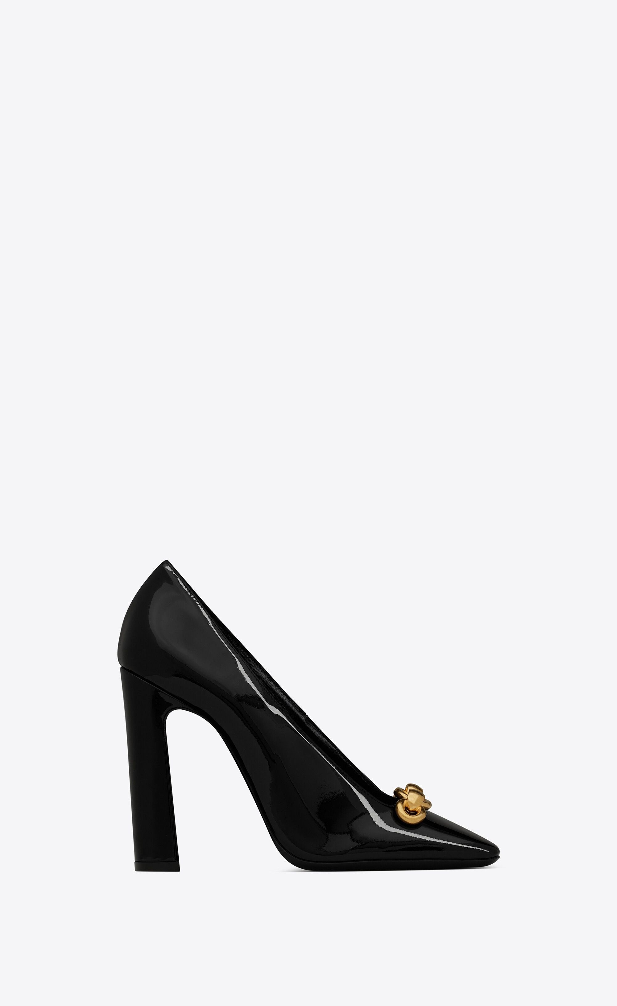 Saint Laurent Paris o1s1wg111224 Silvana Pumps in Patent Leather in Black Size US 9 / IT 39 - 1 Thumbnail