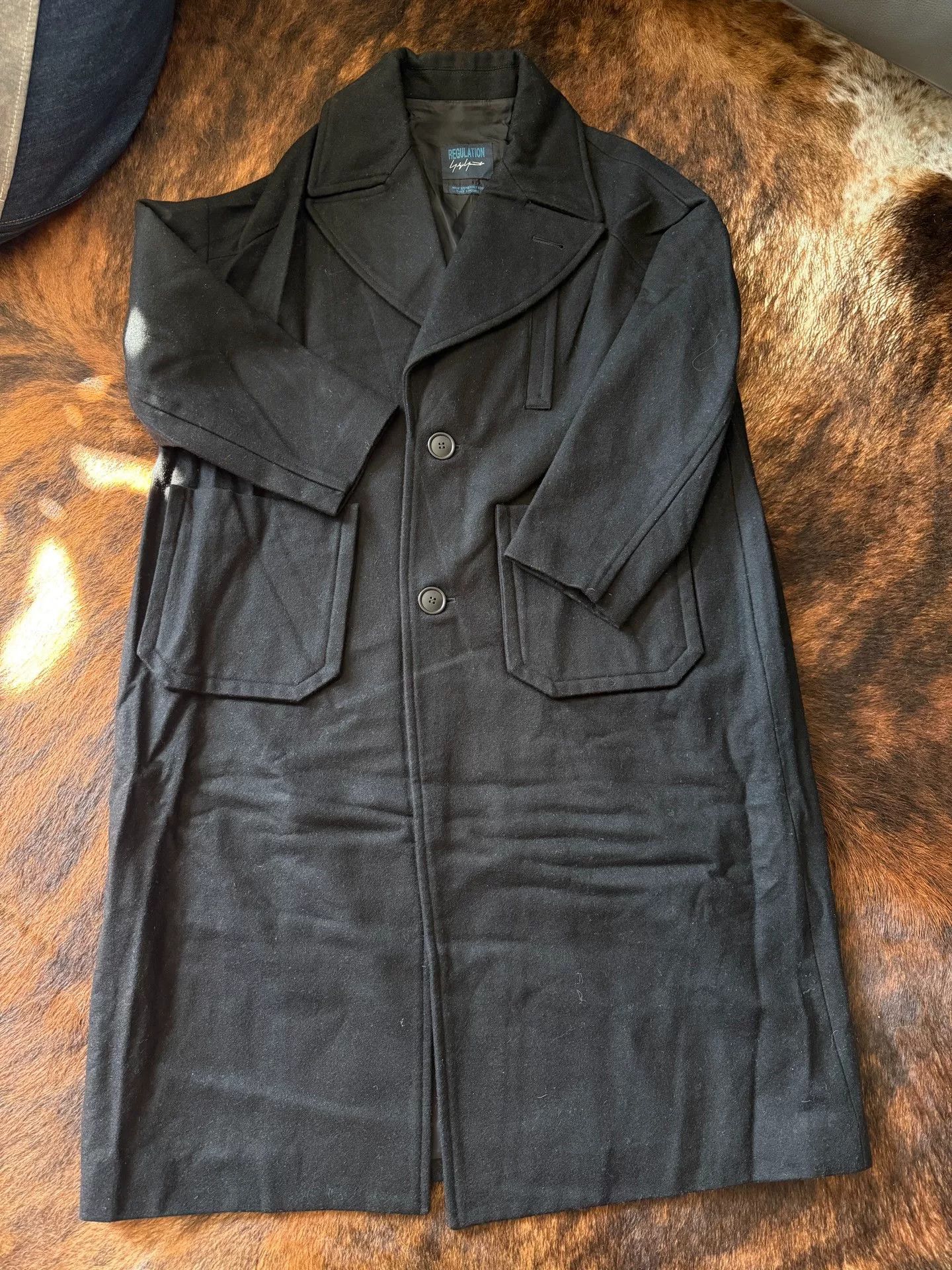 Yohji Yamamoto Yohji Yamamoto Wool Coat Size 2 Black Long Size US M / EU 48-50 / 2 - 1 Thumbnail