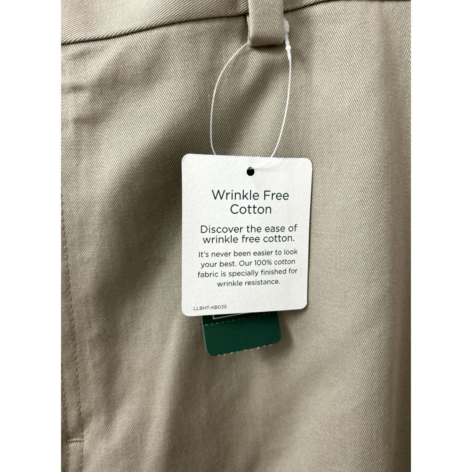 Vintage VINTAGE: No LLBean Pants Mens 42x31 Natural Fit Wrinkle Free Chino Khaki Trousers 262553 Size US 42 / EU 58 - 5 Thumbnail
