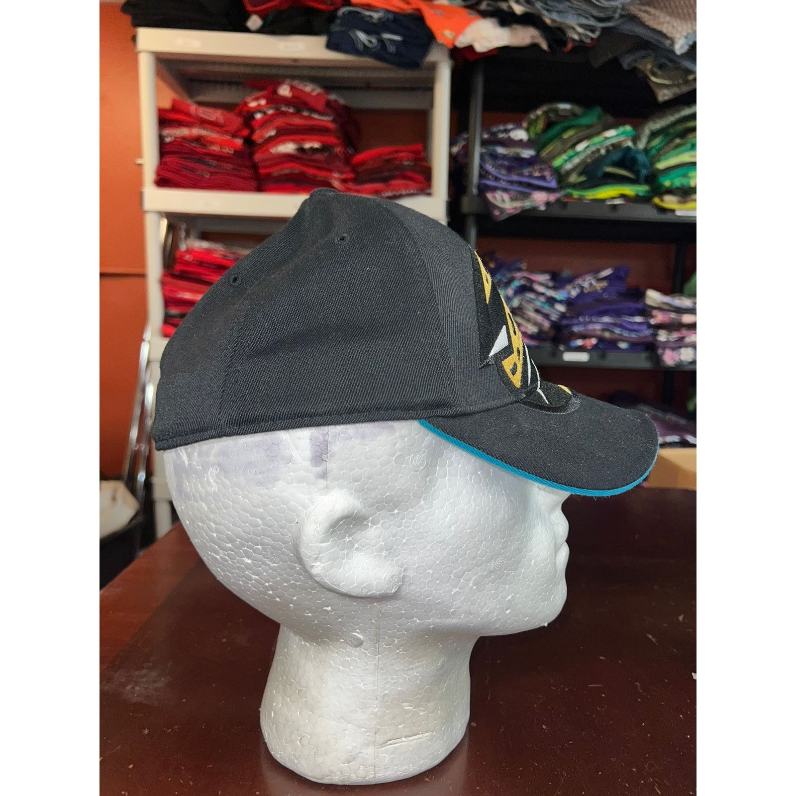Reebok Jacksonville Jaguars Big Logo Hat Helmet Black Green Cap Size ONE SIZE - 6 Thumbnail