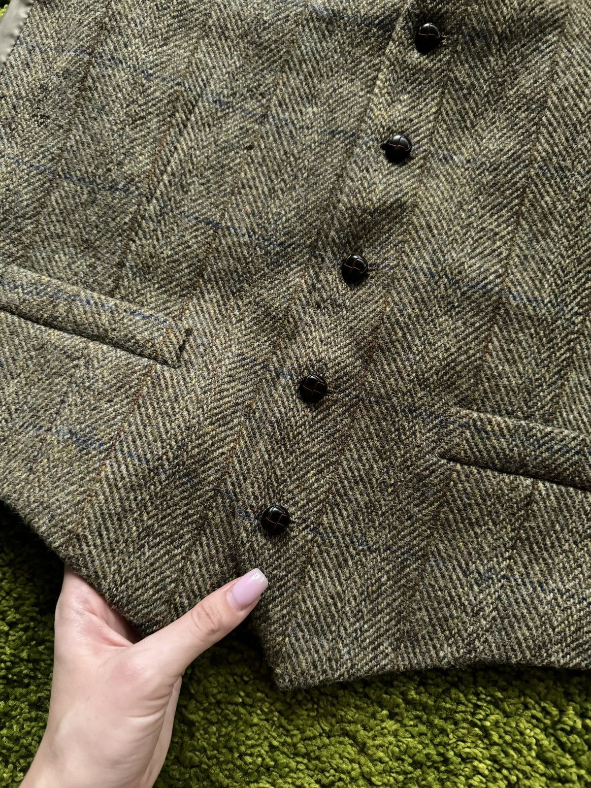Harris Tweed × Vintage Harris Tweed vintage 100% wool vest Size 40R - 4 Thumbnail