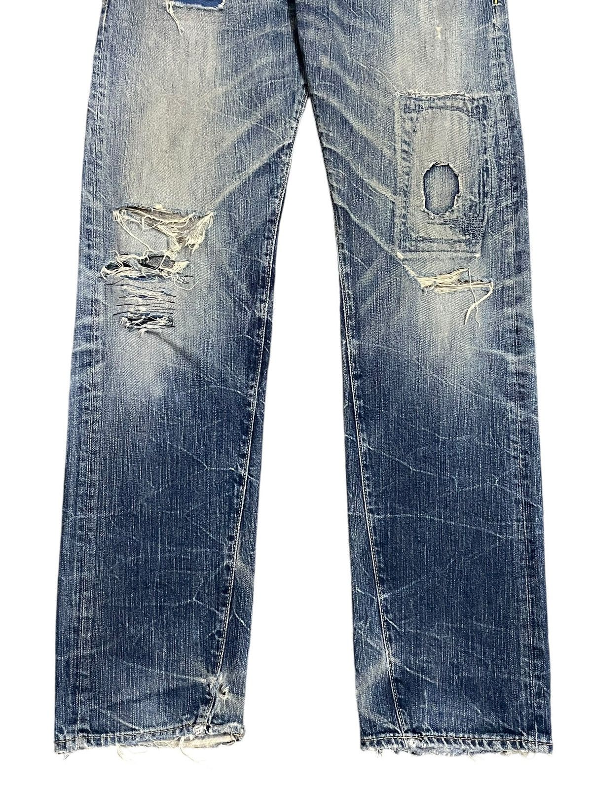 Kapital Vintage Denim Craft Crazy Pocket Design Ripped Punk Jeans Size US 30 / EU 46 - 4 Thumbnail