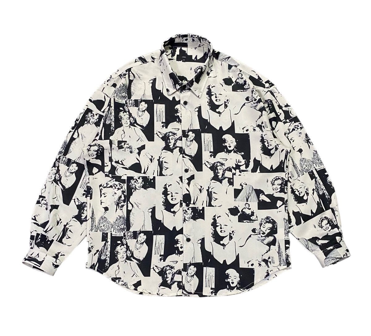 Japanese Brand Marilyn Monroe Fullprint Photo Callage Graphic Long Sleeve Size US M / EU 48-50 / 2 - 2 Thumbnail