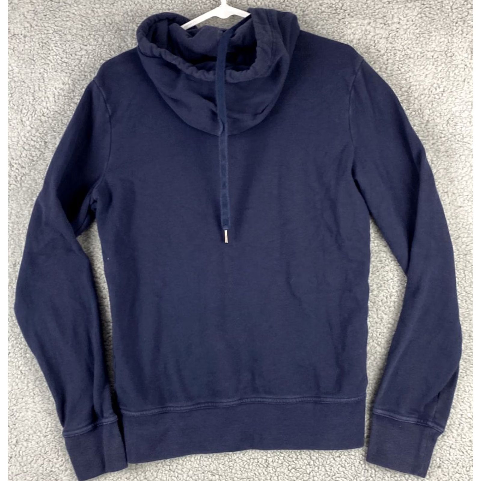 Vintage Aéropostale Hoodie Mens XS Navy Blue Pullover Sweatshirt Long Sleeve Solid Pattern Size US XS / EU 42 / 0 - 6 Thumbnail
