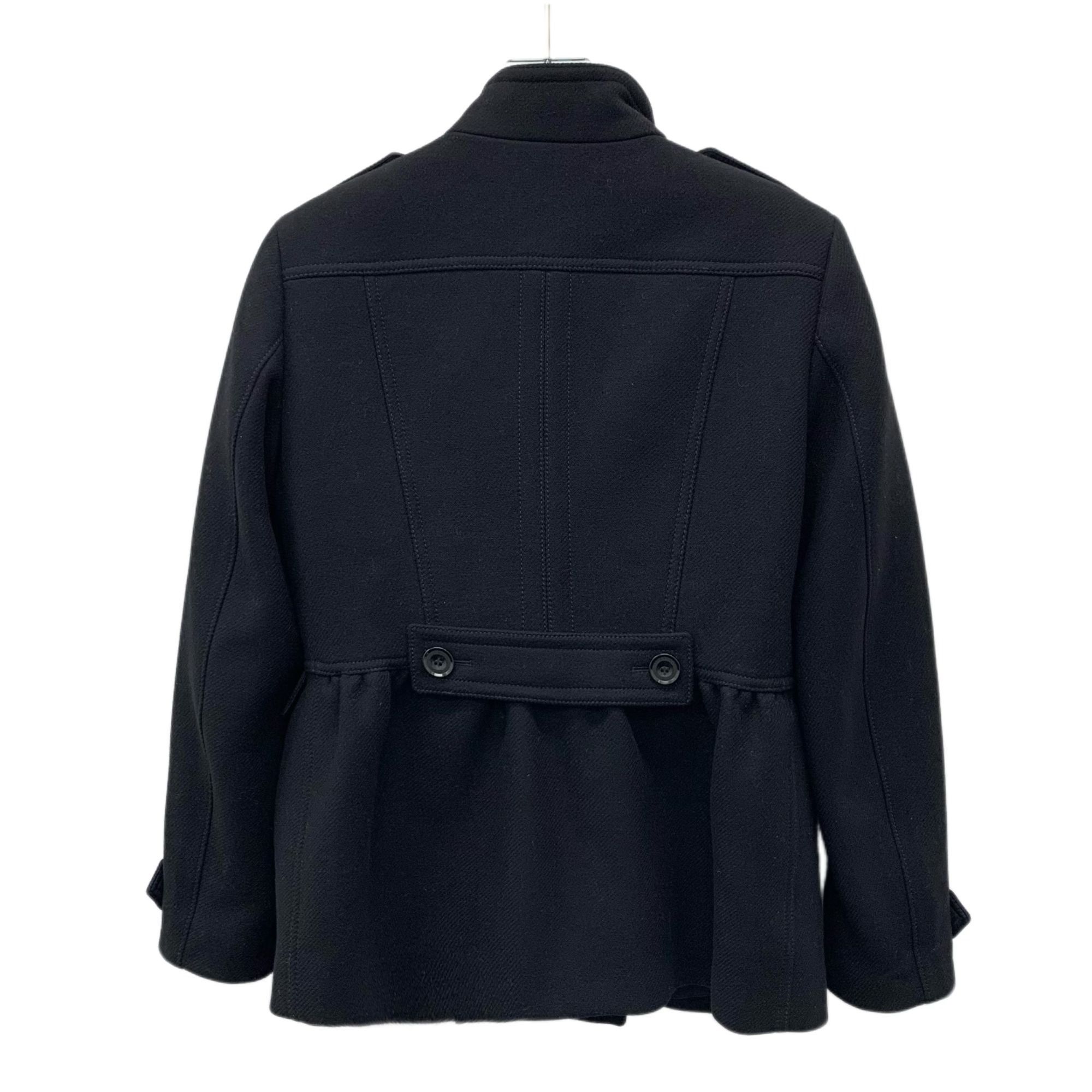 Burberry Burberry Black Wool Double-Breasted Long-Sleeved Coat Size 4 Size M / US 6-8 / IT 42-44 - 7 Thumbnail