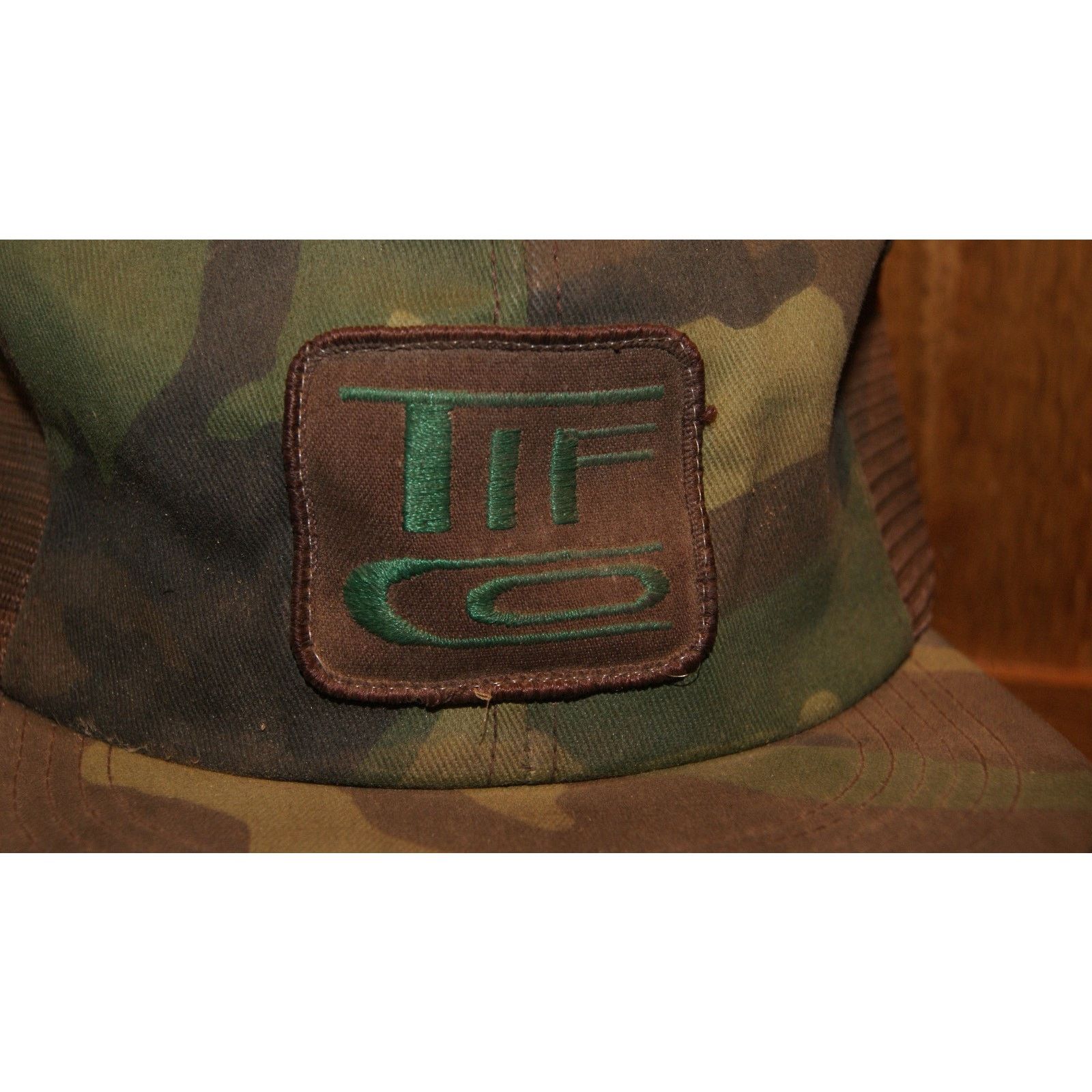 Vintage VTG Patch Brown Camo Mesh Trucker Hat Cap KProdcuts USA Size ONE SIZE - 3 Thumbnail