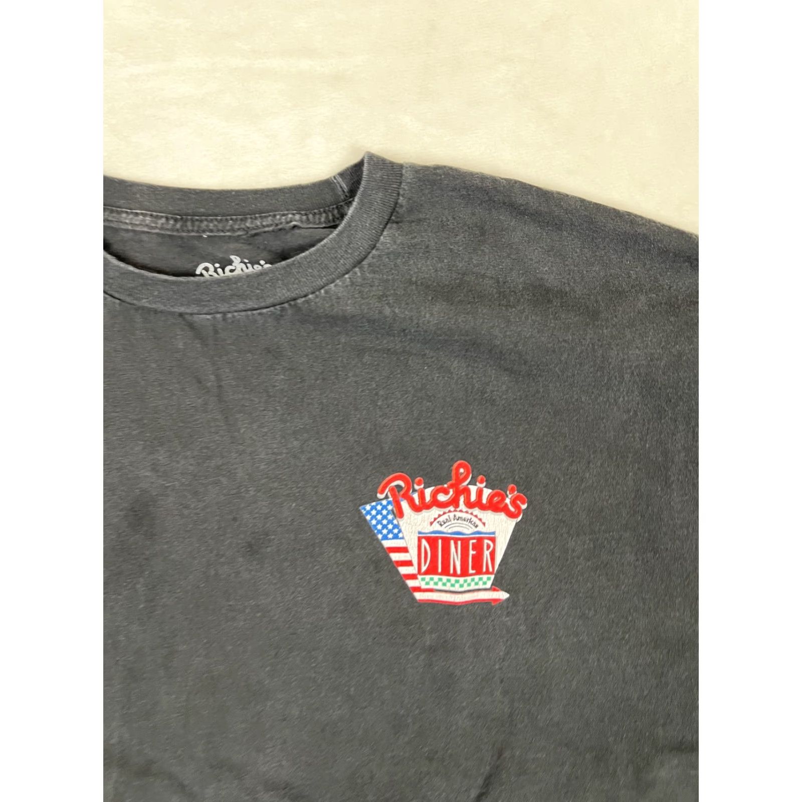 Vintage Richie's Diner T-Shirt Mens 3XL Black Graphic Print Americana Diner Hot Rod Car USA Size US XXL / EU 58 / 5 - 3 Thumbnail