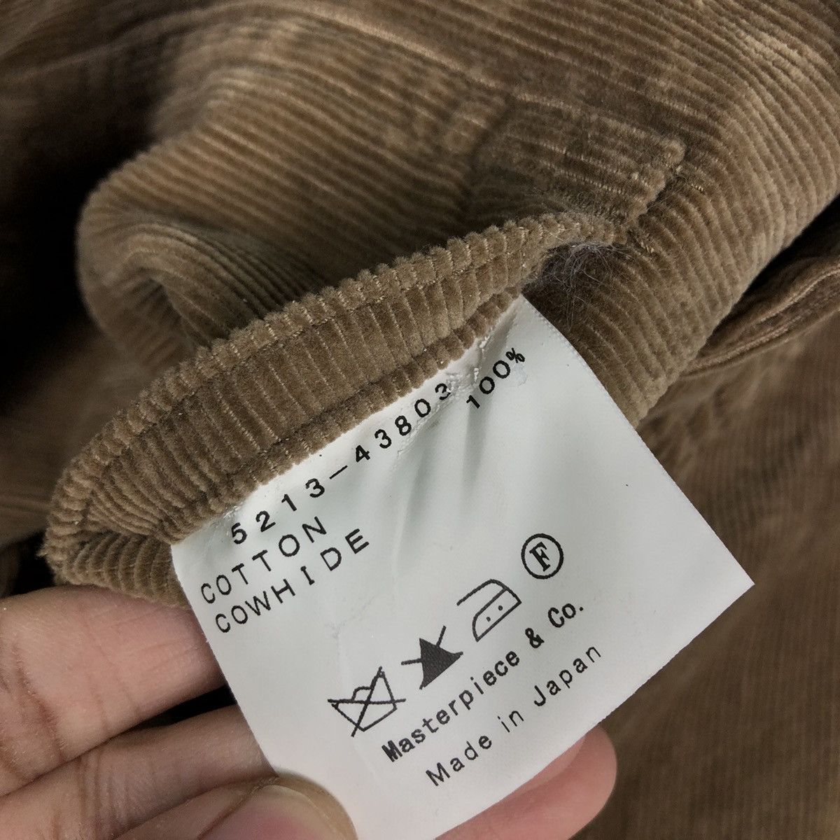 MasterPiece Cropped Biker Jacket Corduroy Scye Basics Masterpiece Japan Size XS / US 0-2 / IT 36-38 - 18 Thumbnail