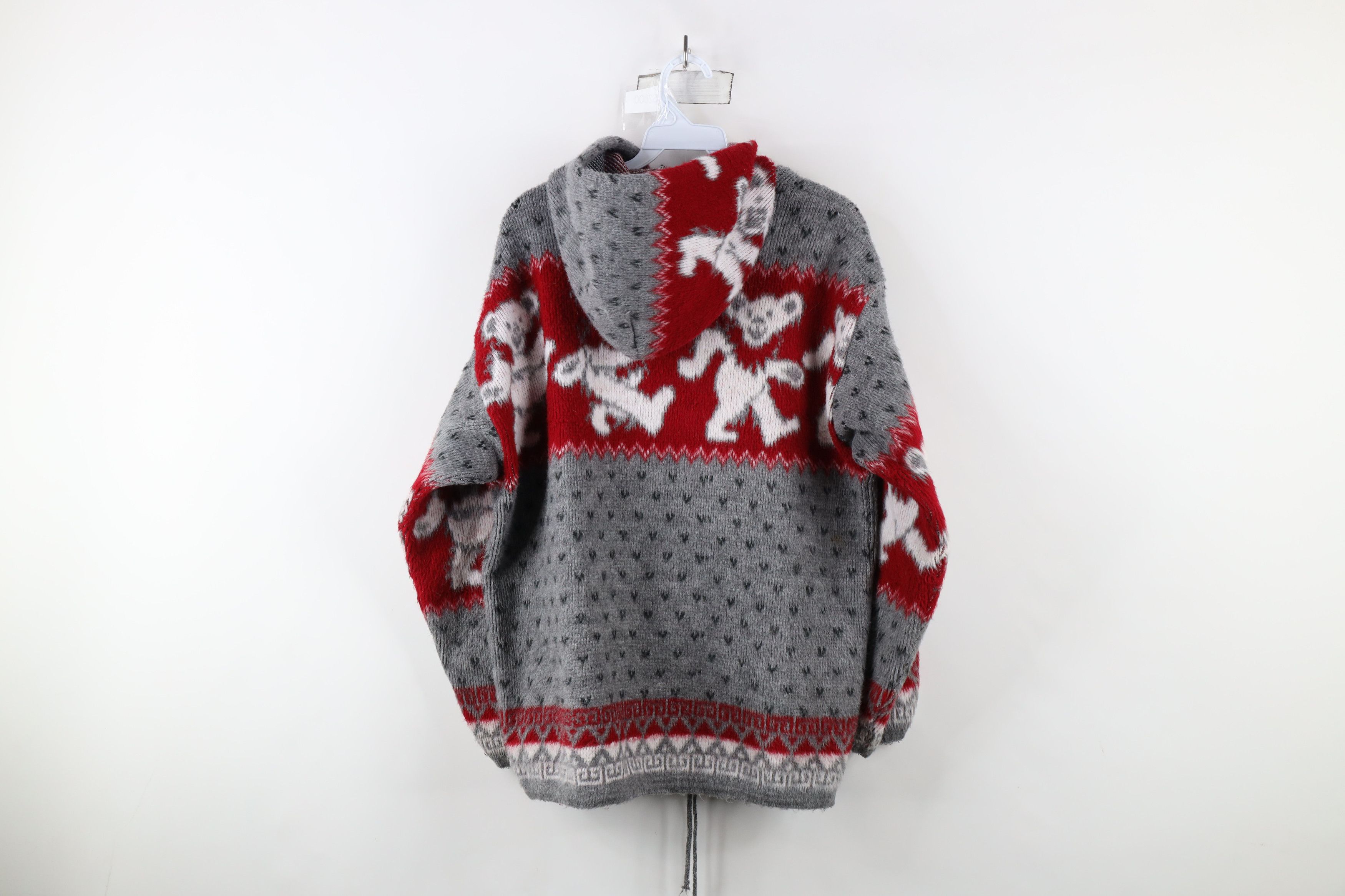 Vintage Vintage Y2K Grateful Bear All Over Print Band Fleece Hoodie Size US M / EU 48-50 / 2 - 13 Thumbnail