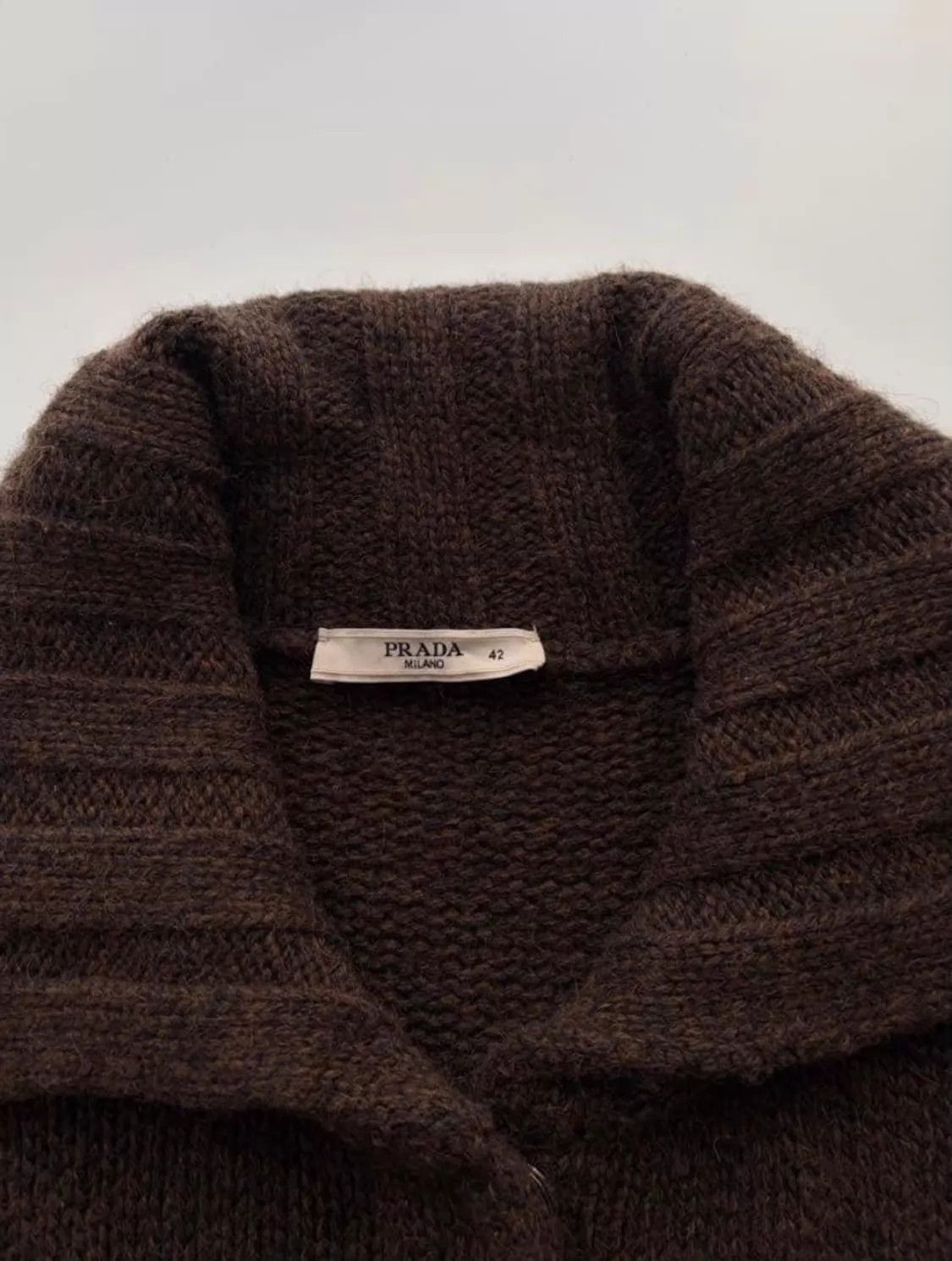 Prada Prada Vintage Thames Brown Knit Jacket 42 Size M / US 6-8 / IT 42-44 - 2 Thumbnail