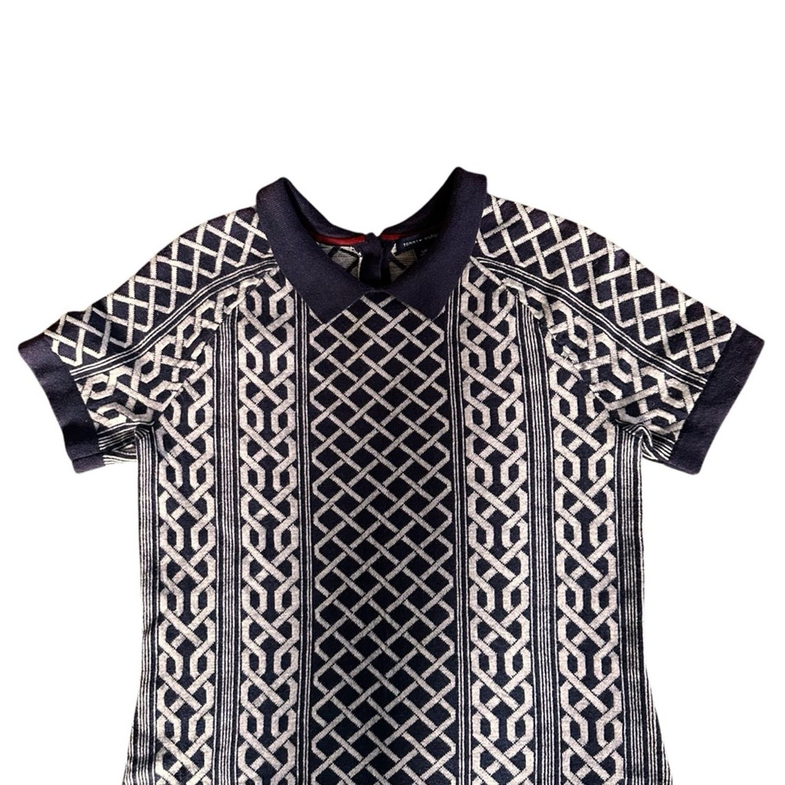 Tommy Hilfiger Tommy Hilfiger Preppy Short Sleeve Sweater Dress – Blue/Grey Size S / US 4 / IT 40 - 3 Thumbnail
