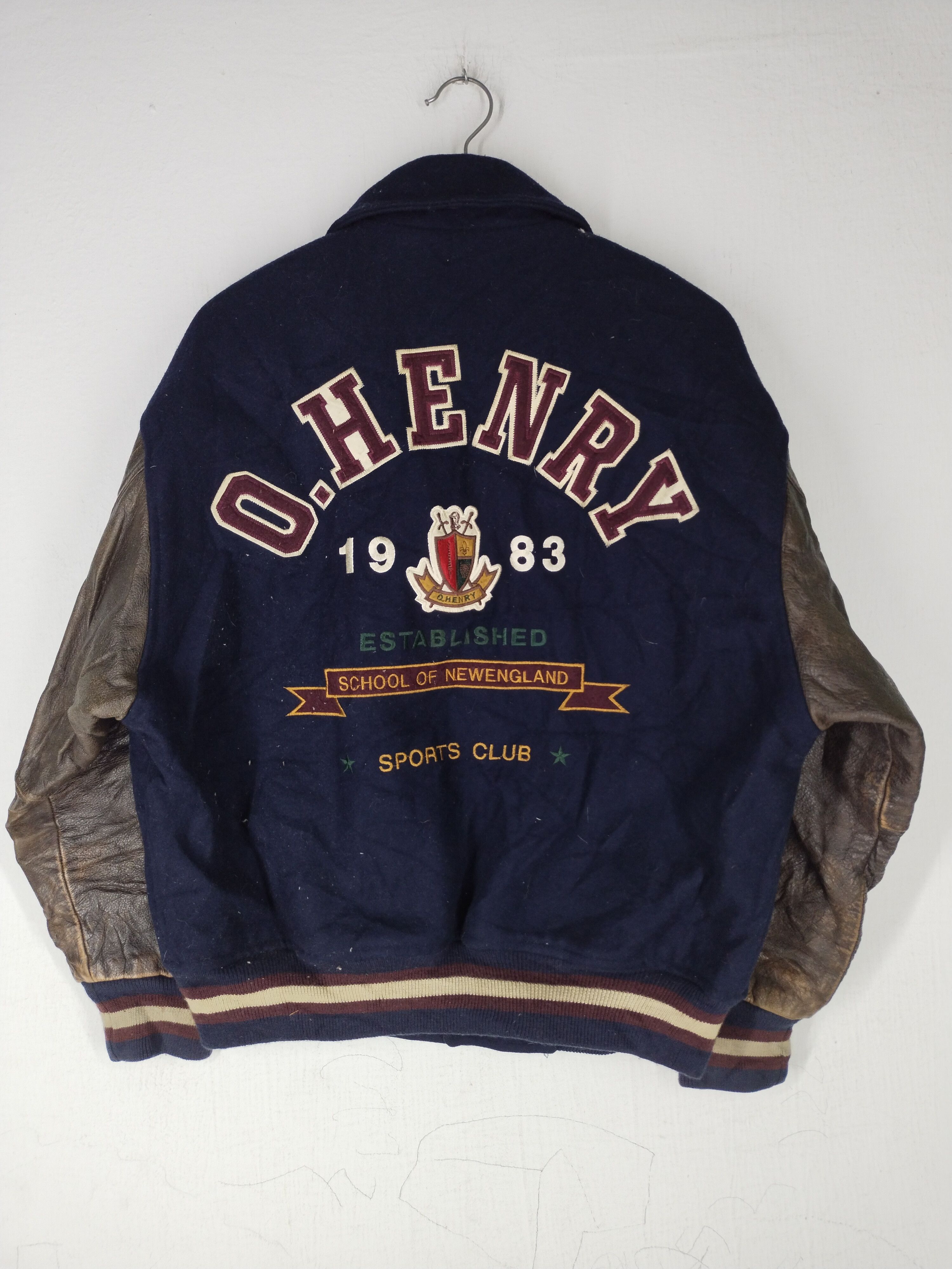 Vintage Vintage O.Henry CO.LTD Varsity Leather Wool Jacket Size US L / EU 52-54 / 3 - 7 Thumbnail