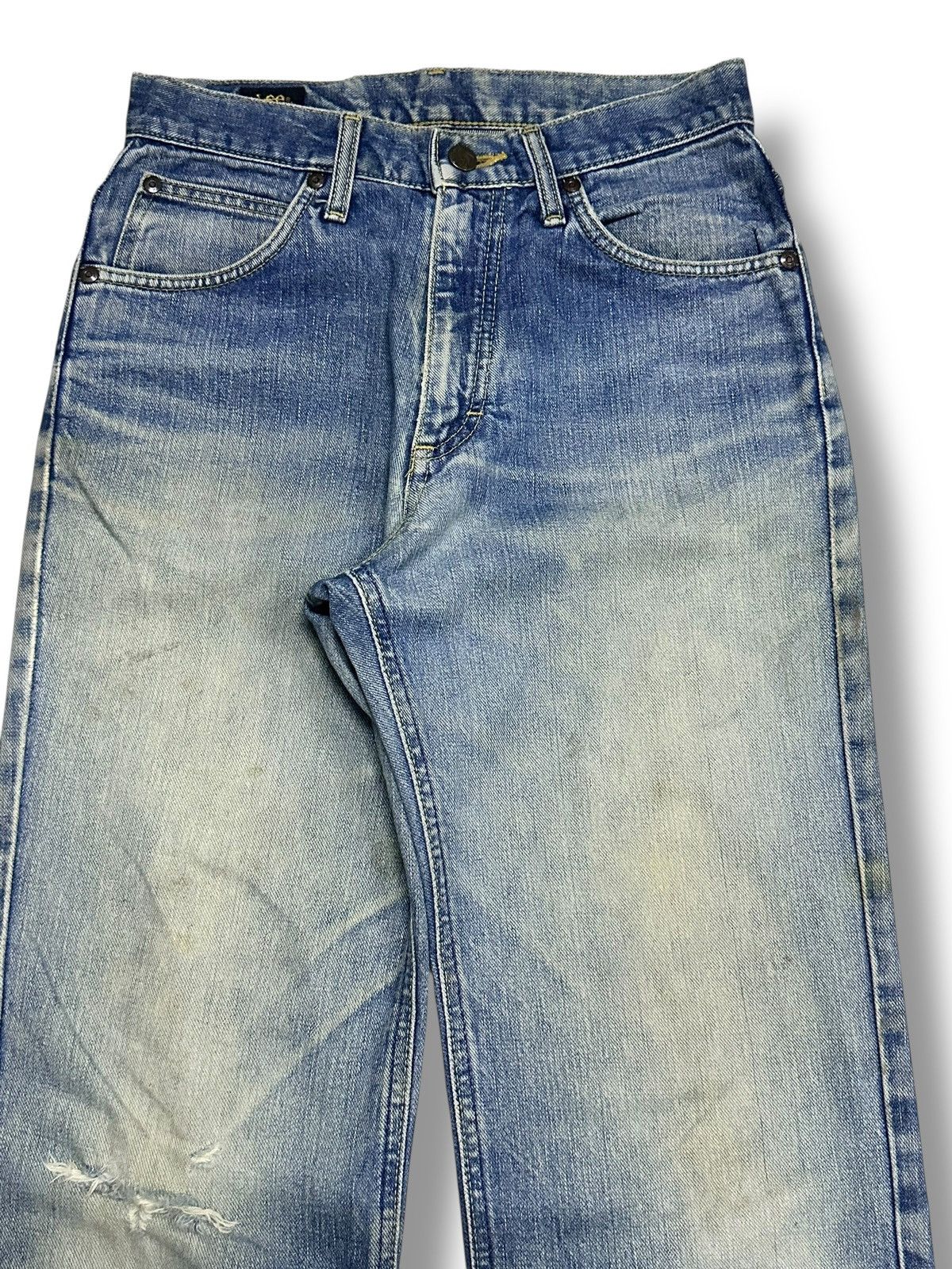 Lee Lee Rider Vintage Distressed Jean Straight Loose Style Faded Size US 28 / EU 44 - 4 Thumbnail
