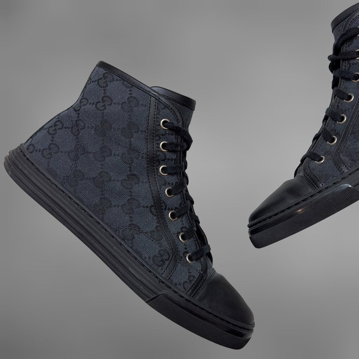 Gucci Vintage Gucci Women Monogram GG high tops Size US 6.5 / IT 36.5 - 1 Thumbnail