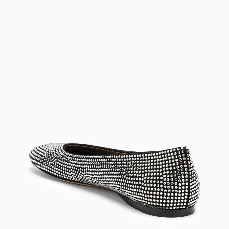 Loewe o1d2blof0824 Ballerina Toy Leather And Rhinestones in Black Size US 6 / IT 36 - 4 Thumbnail