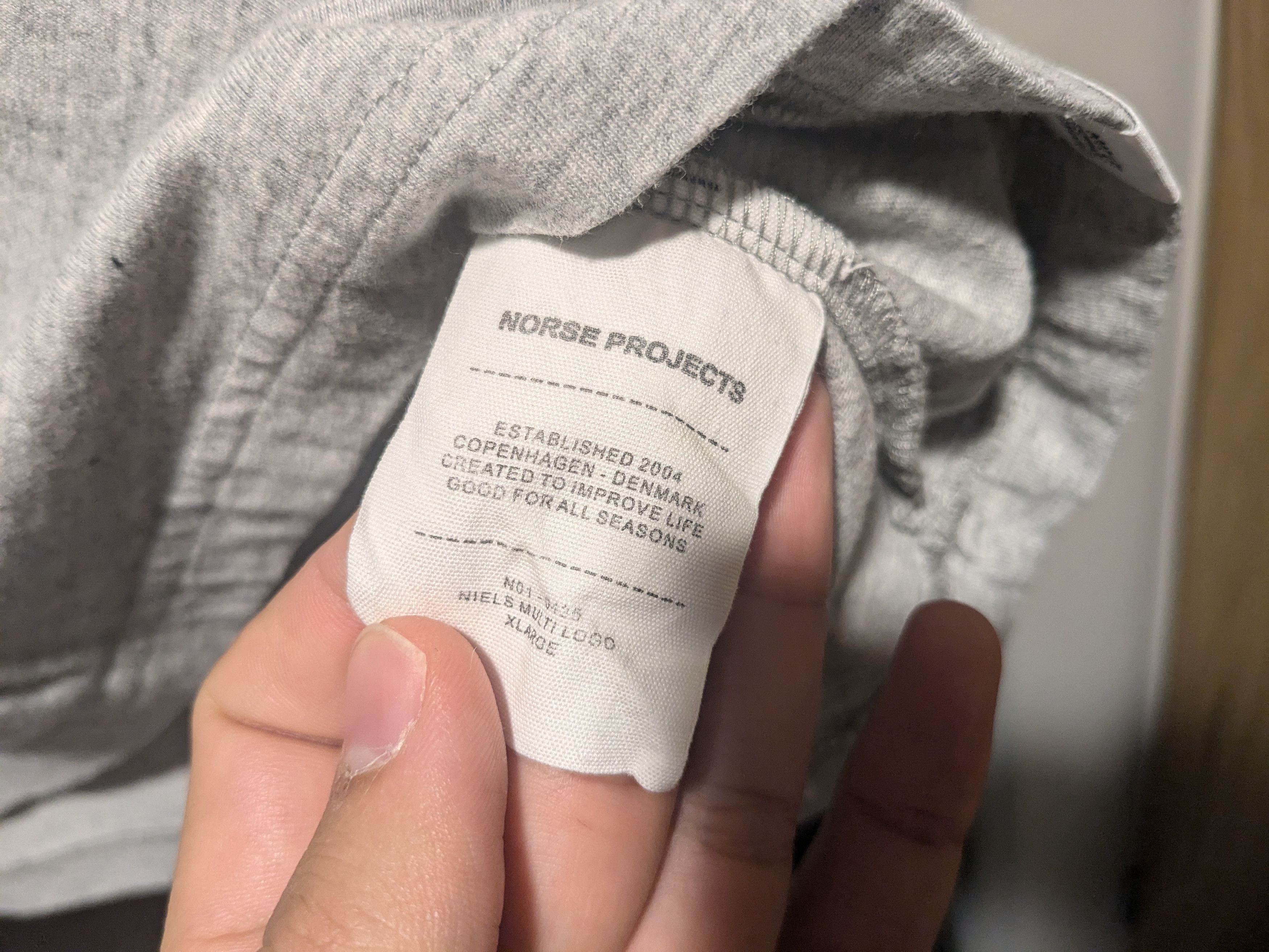 Norse Projects Grey N Tshirt Size US L / EU 52-54 / 3 - 4 Thumbnail