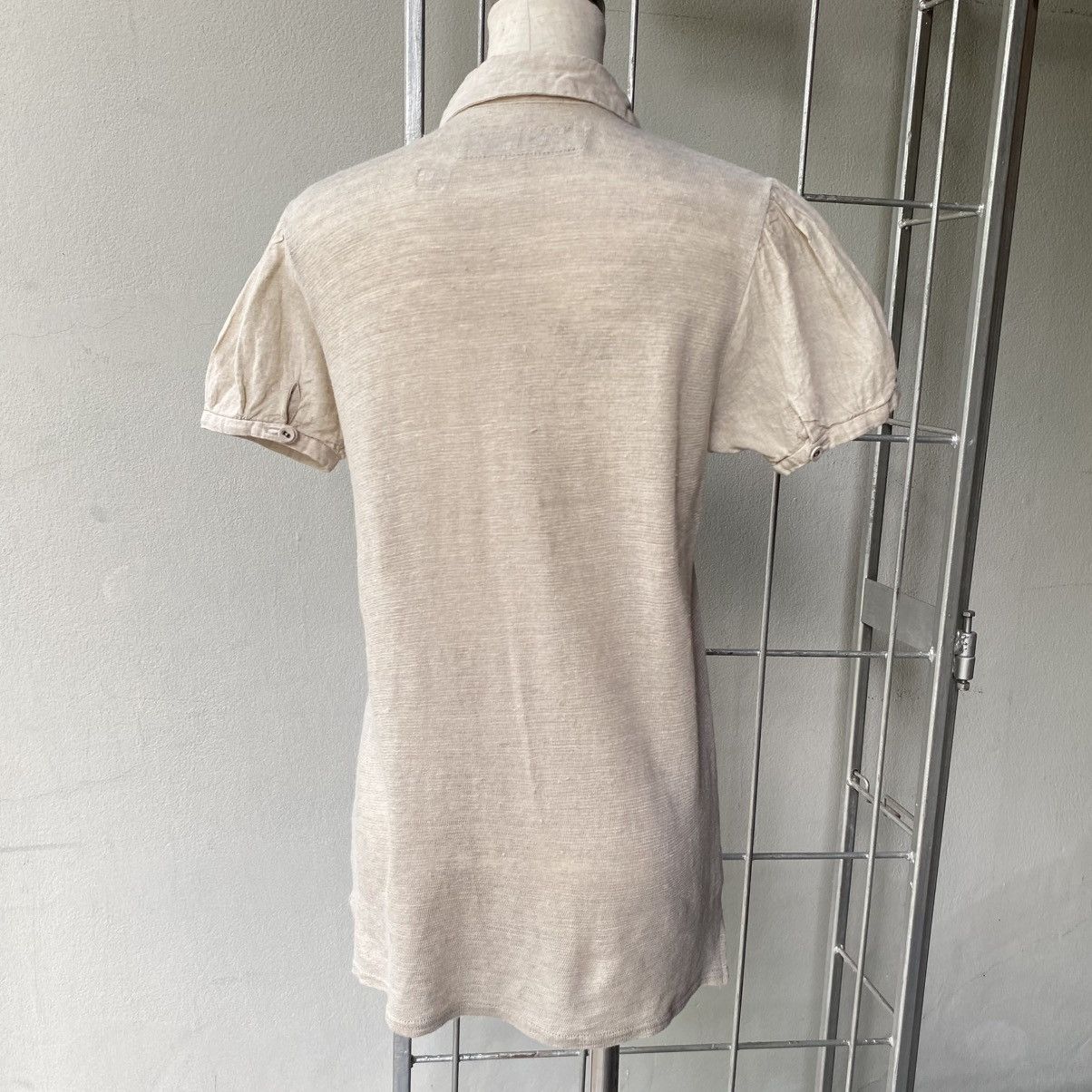 Kapital KAPITAL Beige Puff Sleeve Polo Top Size S / US 4 / IT 40 - 17 Thumbnail