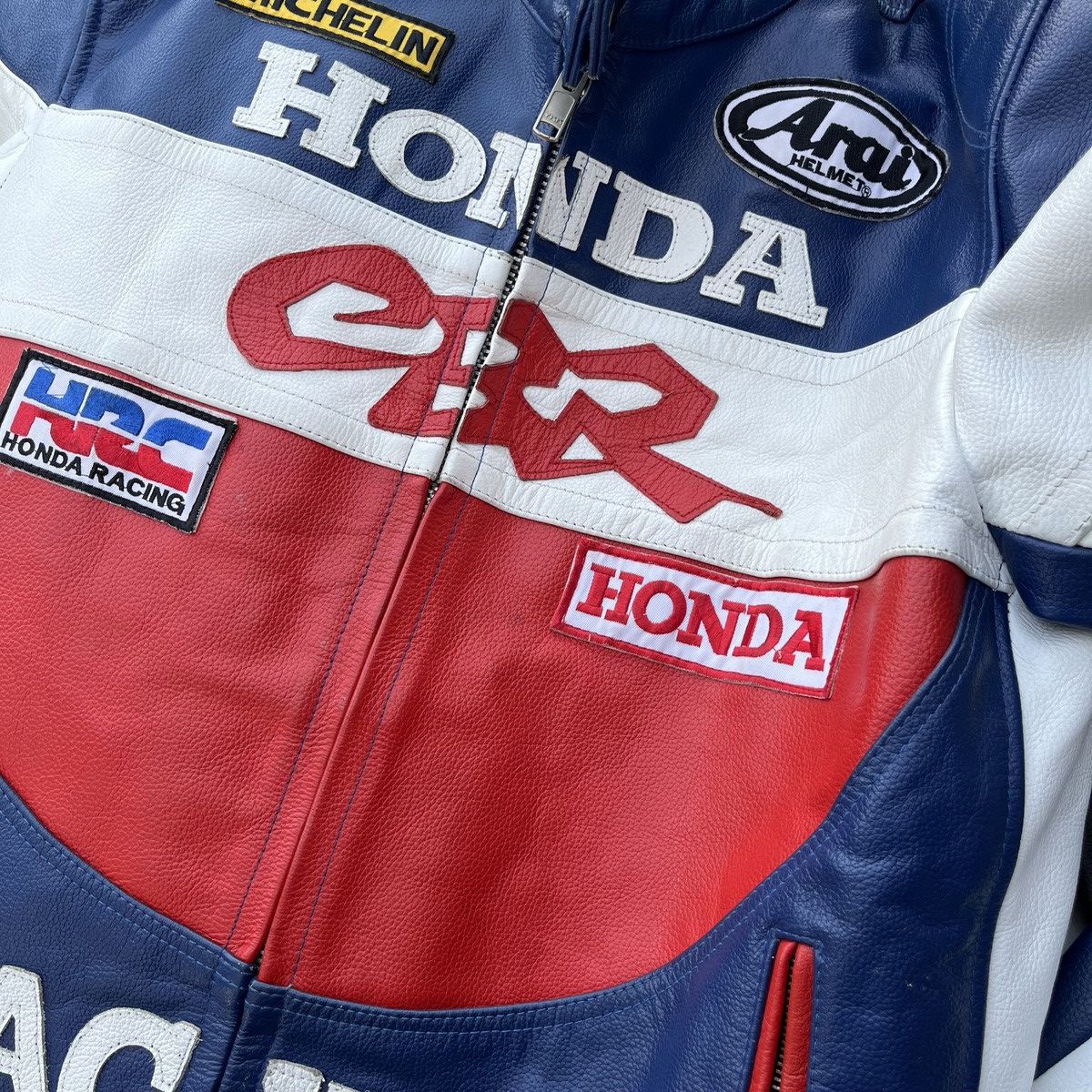 Honda × Vintage HONDA CBR LEATHER RACING JACKET MOTOR VINTAGE MOTOCYCLE Size US XL / EU 56 / 4 - 9 Thumbnail