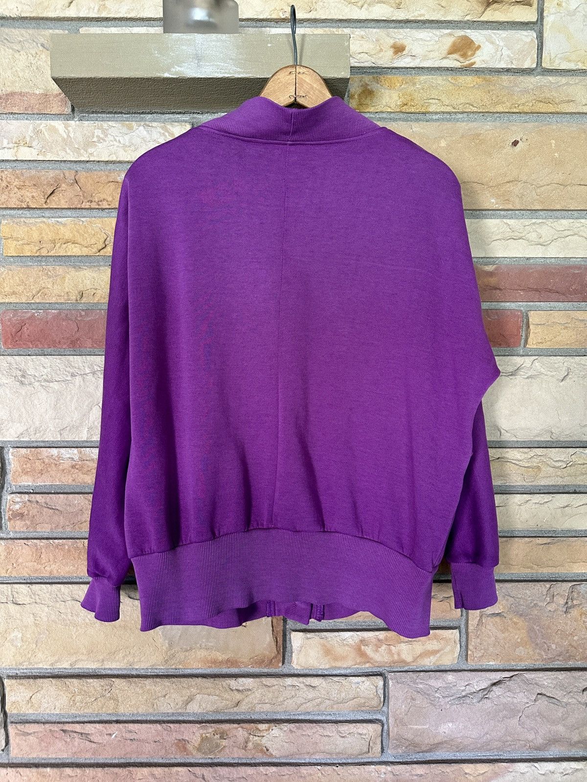 Vintage Vintage 80s Purple Oversized Cardigan Sweater Size S / US 4 / IT 40 - 2 Thumbnail