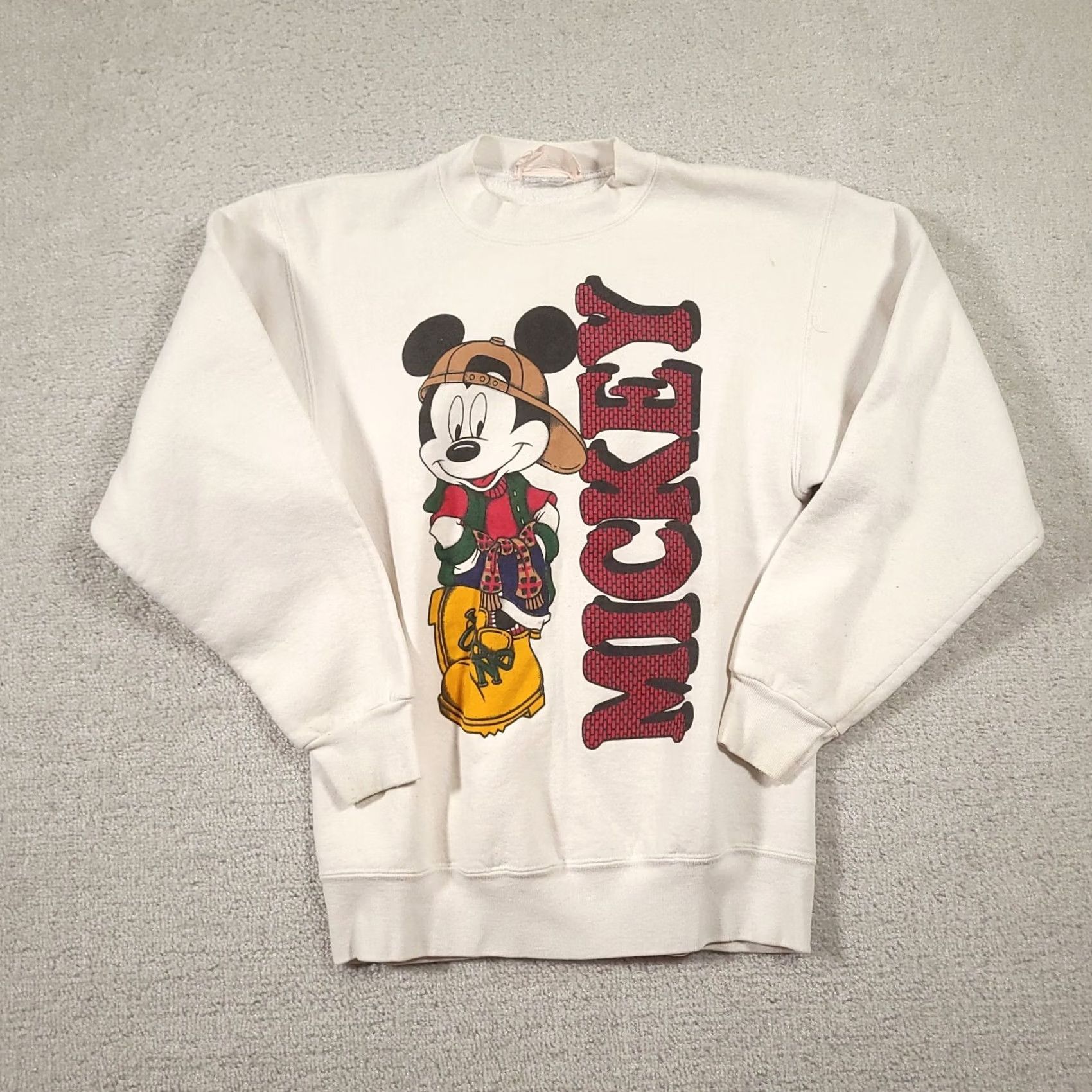 Disney VINTAGE Mickey Mouse Jerry Leigh Sweatshirt Crewneck Sweatshirt White S Boys? No, use Men. Size US S / EU 44-46 / 1 - 2 Thumbnail