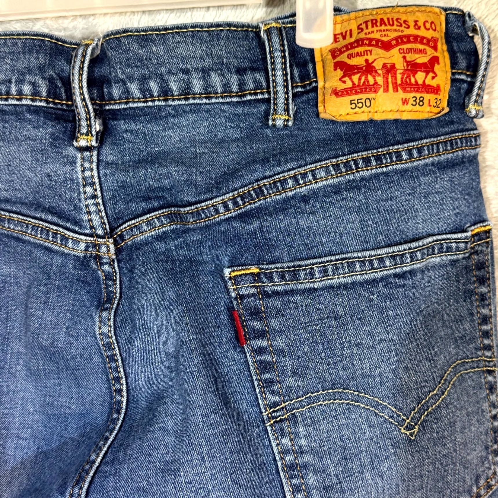 Levi's Levi's Jeans 550 Mens 38 X 32 Blue Denim Stretch Relaxed Straight Leg M1651 Size US 38 / EU 54 - 7 Thumbnail