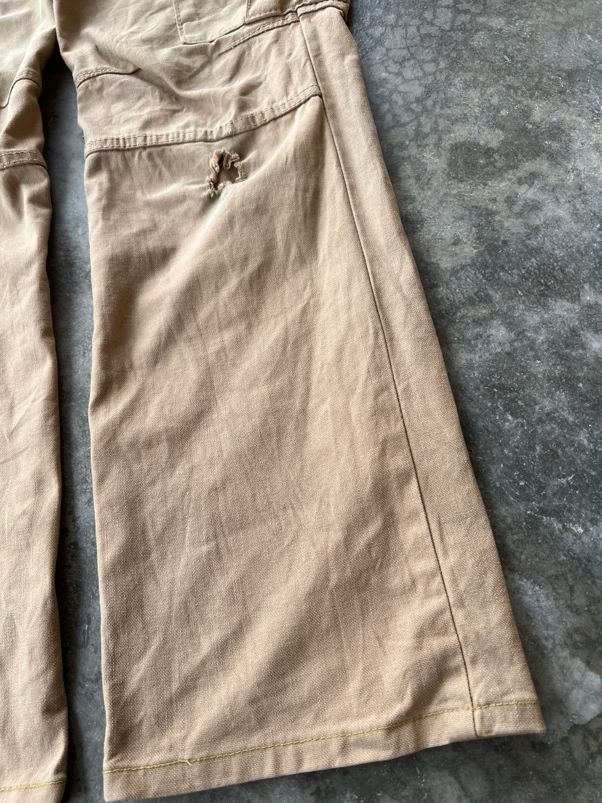 Beauty Beast × Japanese Brand × Jean Shop 💥Cargo💥Lolita Club Concert Cargo Distress Pants Size US 33 - 4 Thumbnail