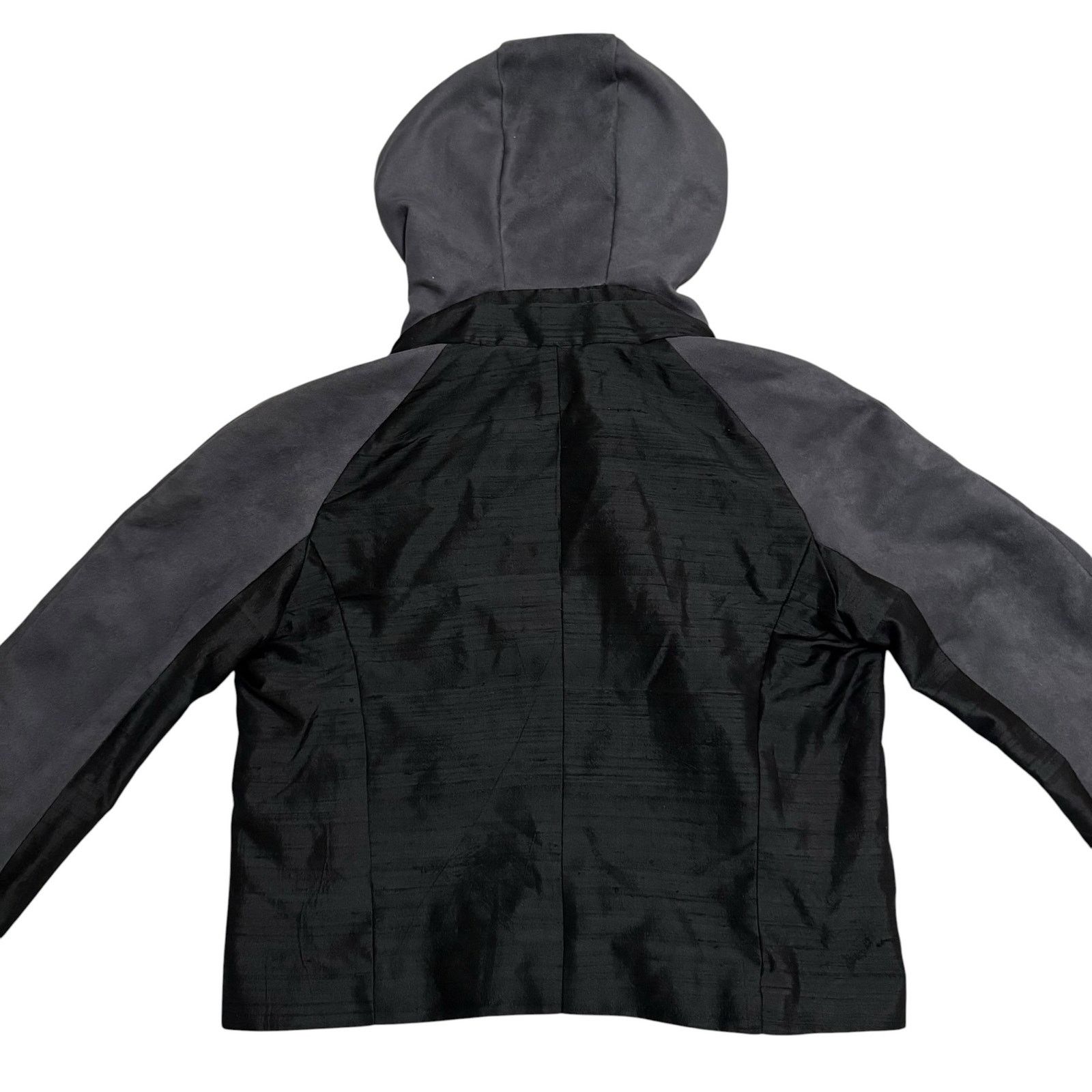 Other Teresa Crowninshield Hooded Crop Jacket Silk Gray Size Small Size M / US 6-8 / IT 42-44 - 11 Thumbnail