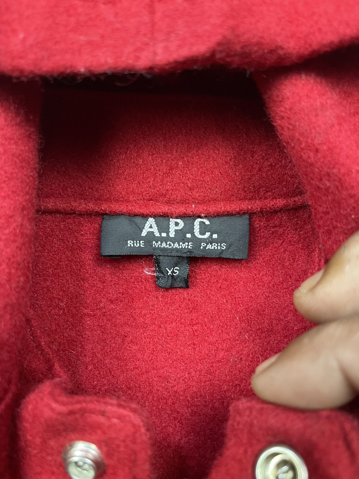 A.P.C. Vintage APC Detachable Hoodie Red Wool Jacket Size US XS / EU 42 / 0 - 10 Thumbnail