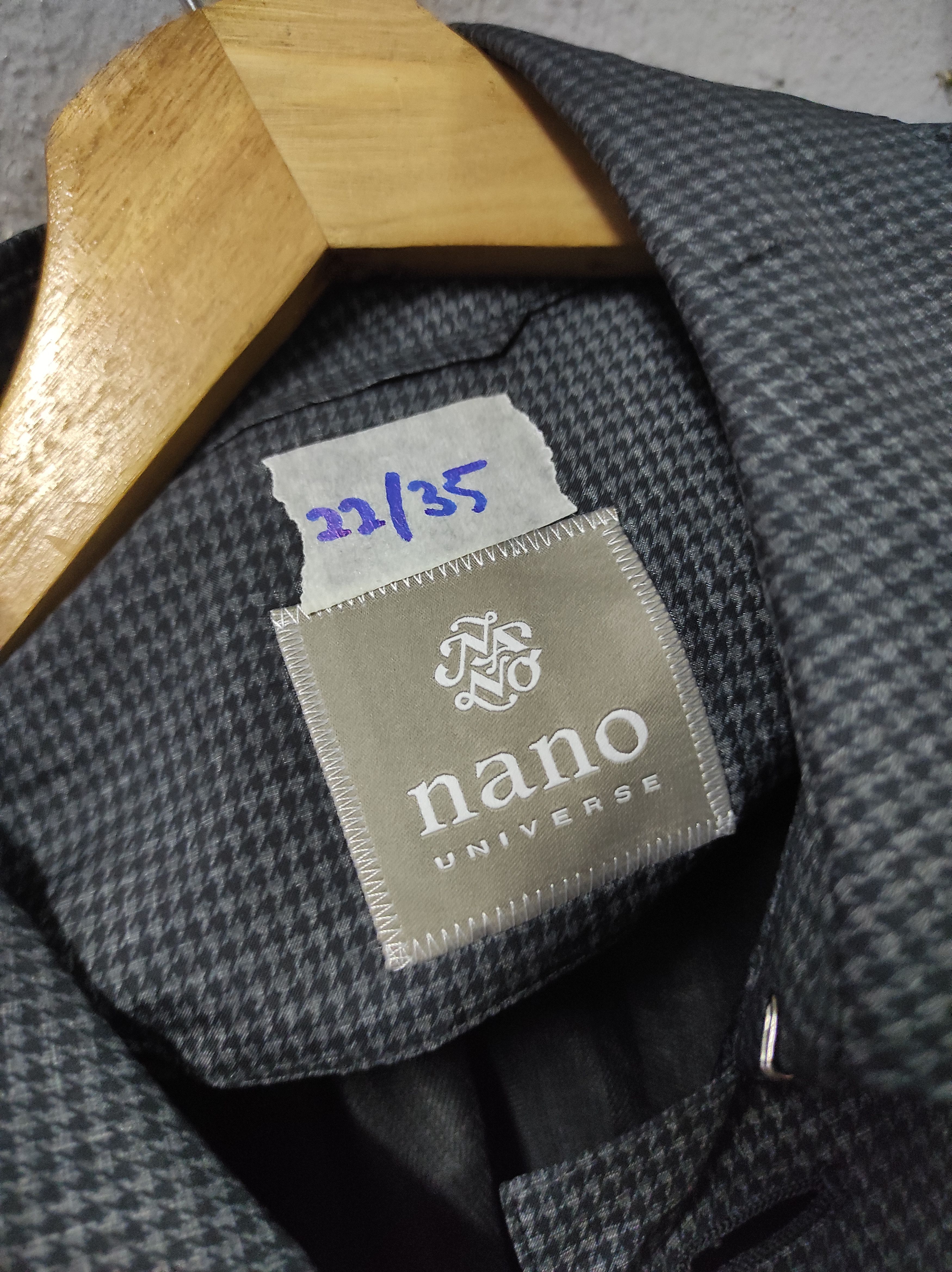 NANO universe NANO UNIVERSE PLAID LIGHT OVERCOAT LONG JACKET Size US S / EU 44-46 / 1 - 7 Thumbnail