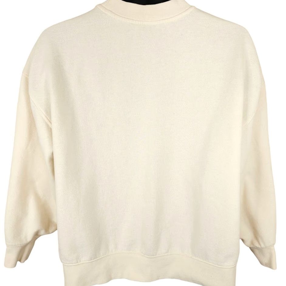 Vans VANS Off The Wall Sweatshirt Womens Size S OVERSIZED Ivory Cotton Blend Crew Neck Pullover Size S / US 4 / IT 40 - 4 Thumbnail