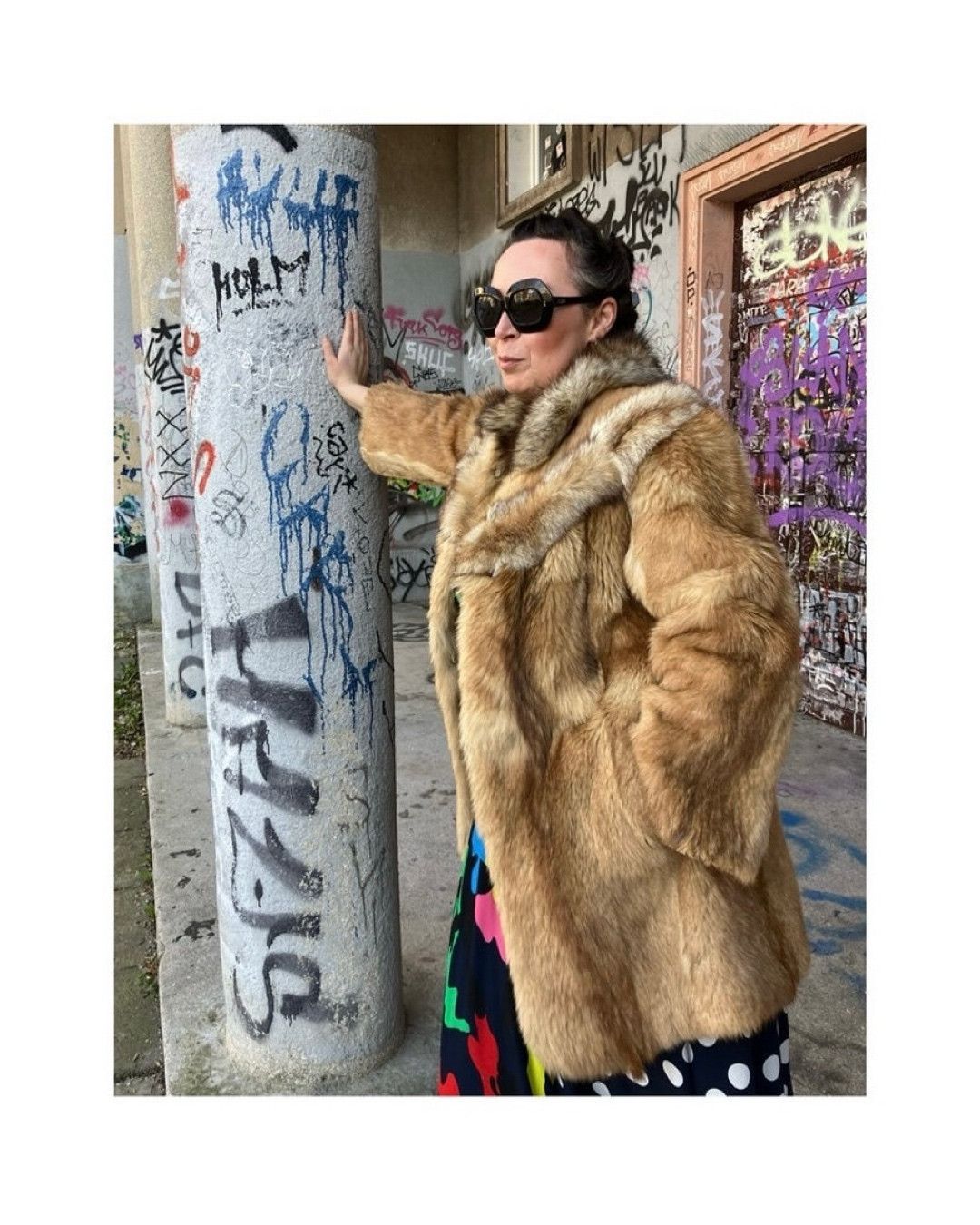 Japanese Brand × Vintage Iconic Vintage 80s Fox Fur Coat oversized Y2K Size M / US 6-8 / IT 42-44 - 1 Thumbnail