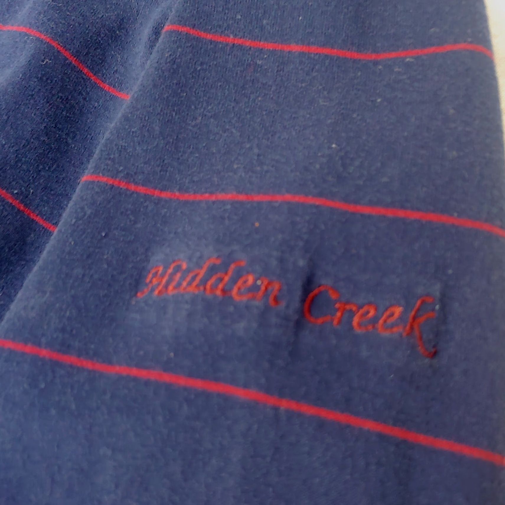 Ralph Lauren VINTAGE Ralph Lauren Polo Golf Shirt Large Long Sleeve Striped Blue Maroon Hidden Creek Mens Size US L / EU 52-54 / 3 - 3 Thumbnail