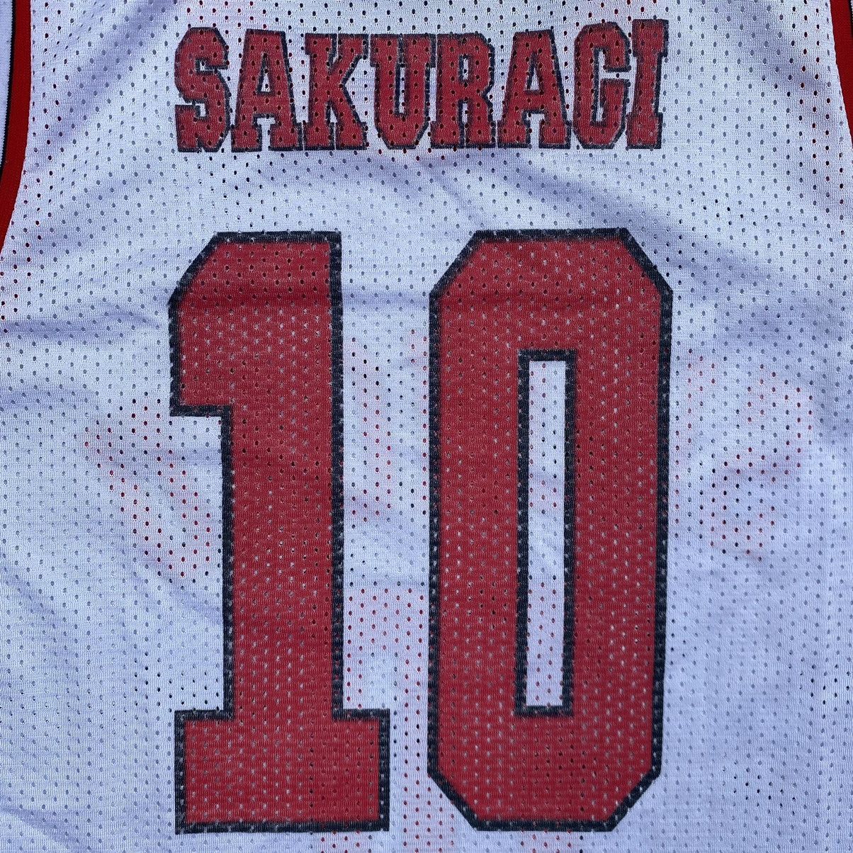 Anime Vintage Slam Dunk Shohoku Anime Manga Jersey Sakuragi No 10 Size US L / EU 52-54 / 3 - 8 Thumbnail