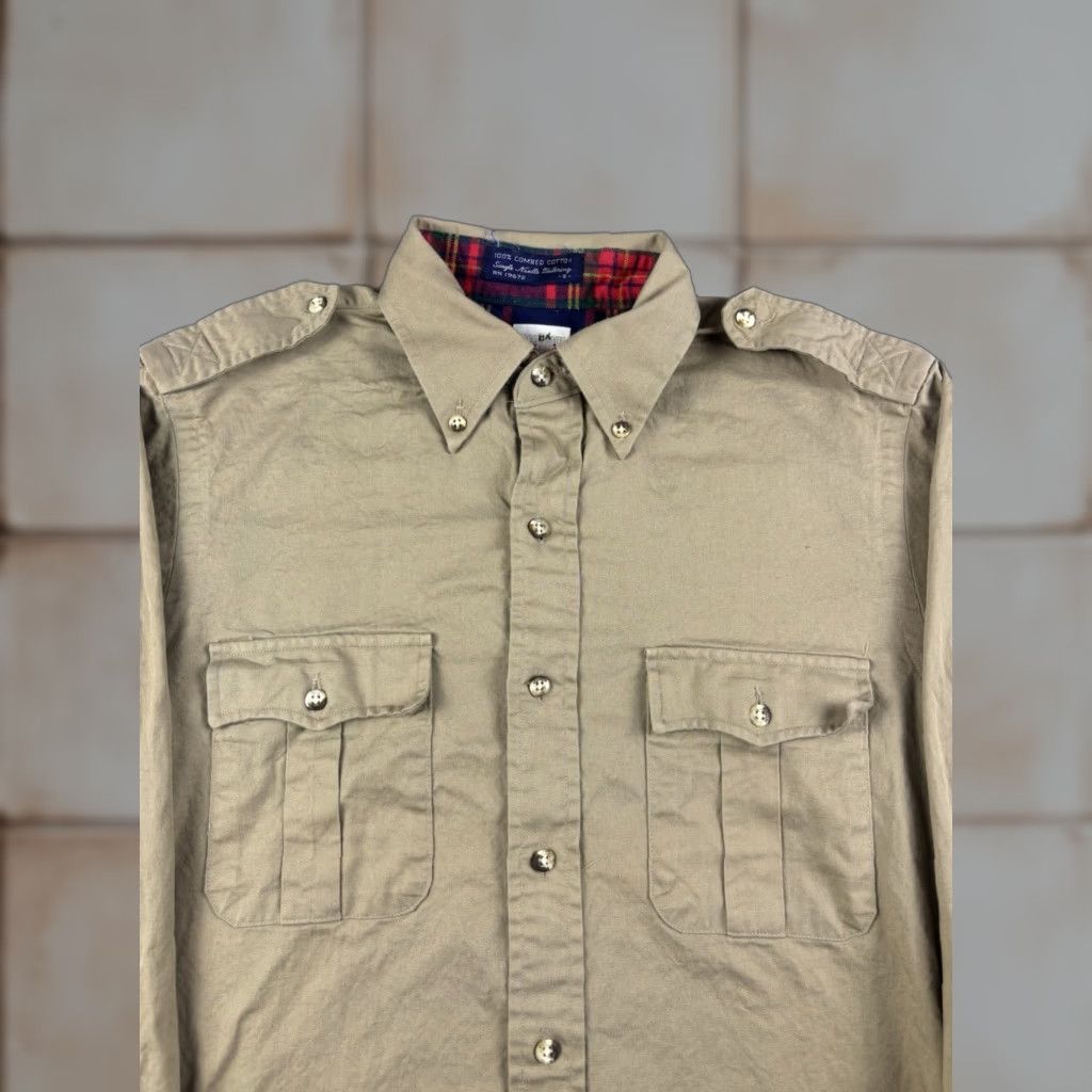Brooks Brothers VINTAGE Brooks Brothers Brooksgate Shirt Mens Size Small Brown Six Button Up 70s Size US S / EU 44-46 / 1 - 1 Thumbnail