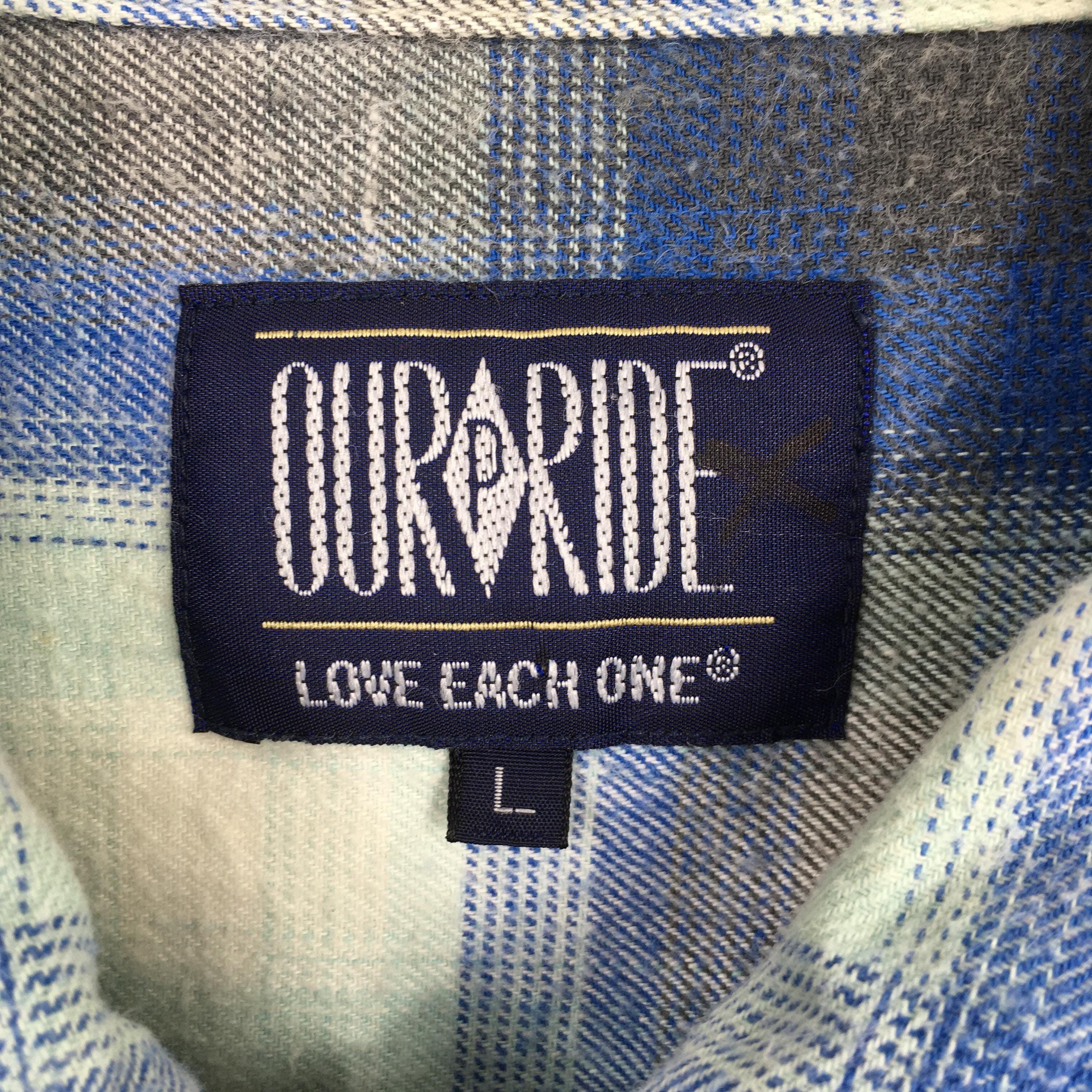 Flannel × Vintage Vintage Plaid Shadow Blue Flannel Shirt Large Size US L / EU 52-54 / 3 - 5 Thumbnail